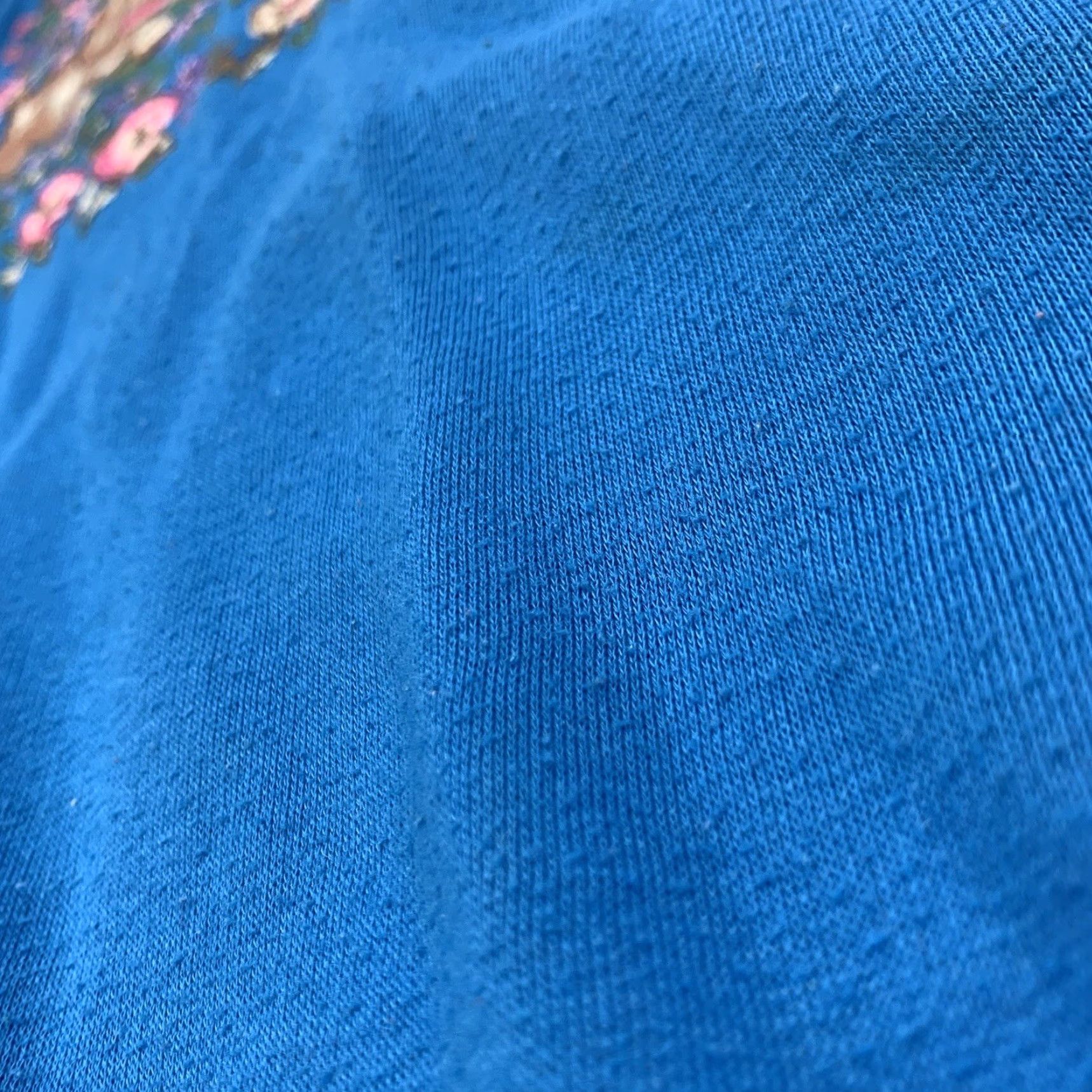 Basic Editions VINTAGE Basic Editions Sweatshirt Womens Medium Blue Puppy Flowers 90s Activewear Size M / US 6-8 / IT 42-44 - 3 Thumbnail