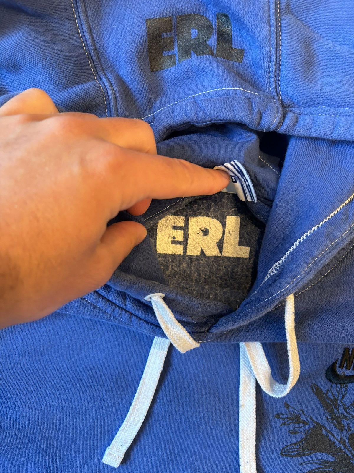 ERL ERL Nike Dover Street LA Blue Hoodie Size US M / EU 48-50 / 2 - 6 Thumbnail