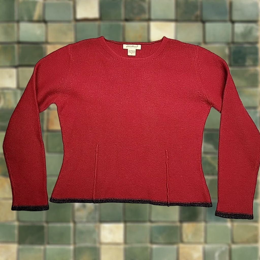 Eddie Bauer Eddie Bauer Sweater Womens M Red Lambswool Crewneck Minimal Classic Cozy Shirt Ladies Medium Red Lambswool Crewneck Classic Cozy Size M / US 6-8 / IT 42-44 - 1 Thumbnail