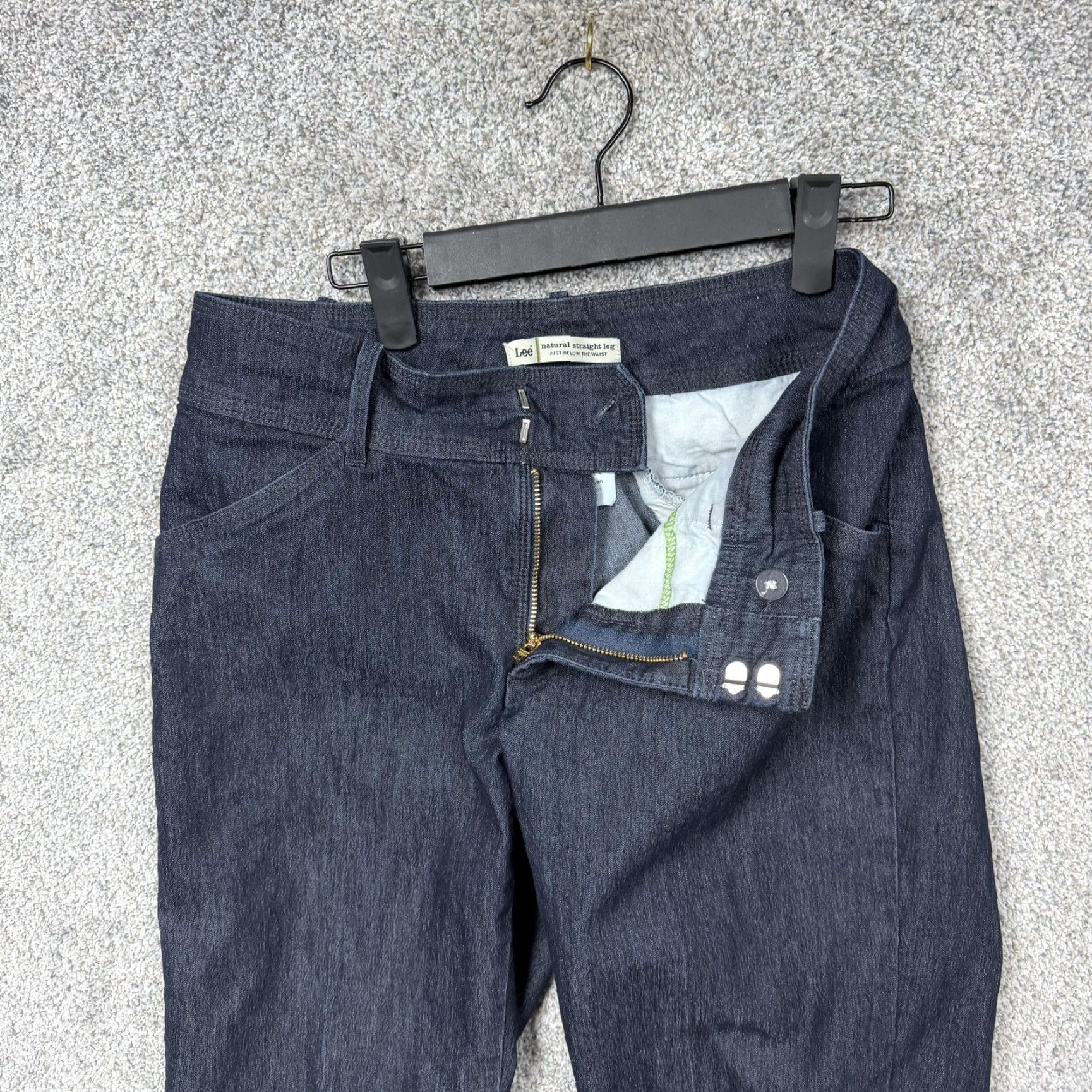 Lee Lee Womens Size 6 Jeans Blue Dark Wash Straight Leg Denim Stretch 30x30 Size 28" / US 6 / IT 42 - 6 Thumbnail