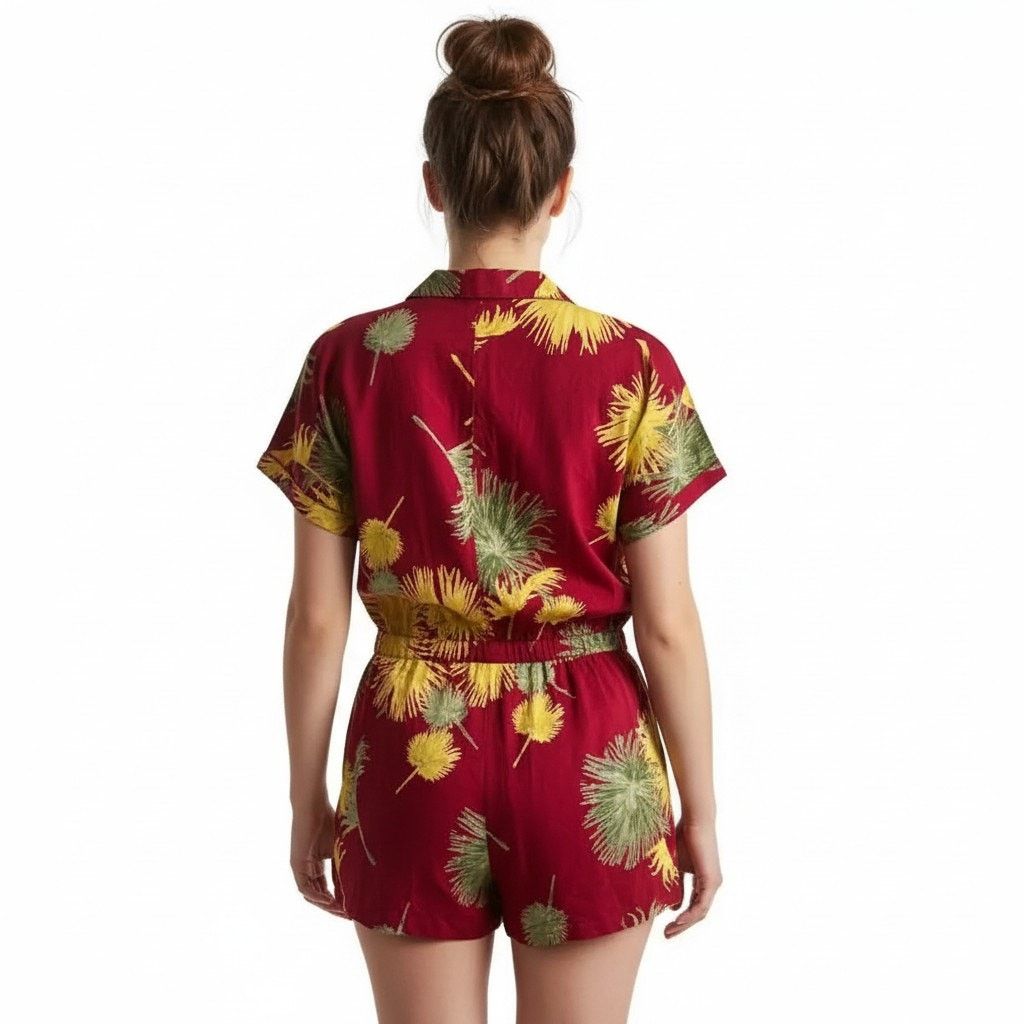Free People Free People Malibu Red Printed Romper, S Size 30" / US 8 / IT 44 - 6 Thumbnail