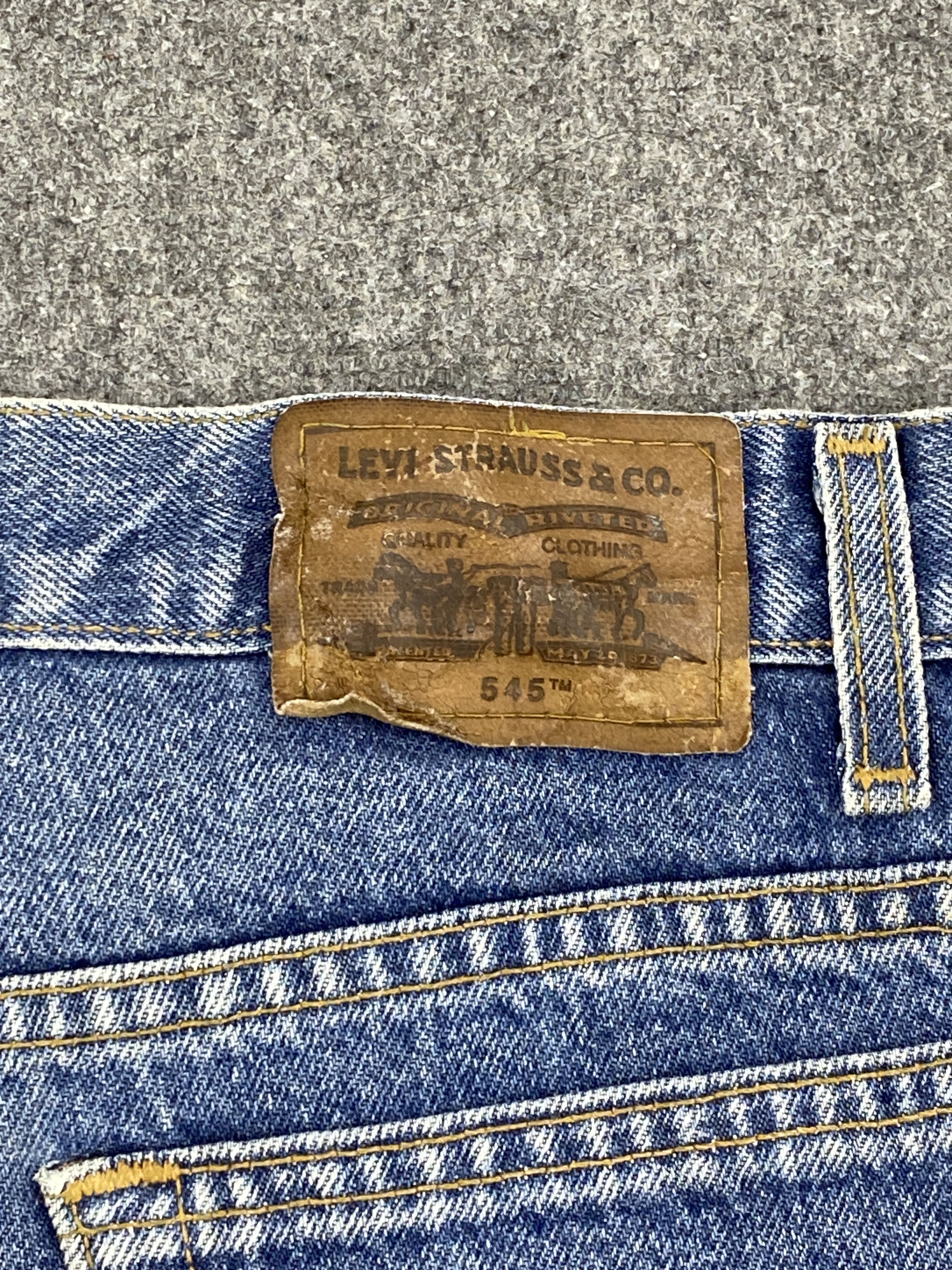 Levi's Vintage 90s Levi's 545 Faded Blue Jeans DP2657 Size US 33 - 5 Thumbnail
