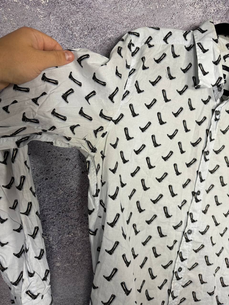 Gucci × Vintage GUCCI Shirt Button Up Printed Monogram Slim Fit White Size US M / EU 48-50 / 2 - 13 Thumbnail