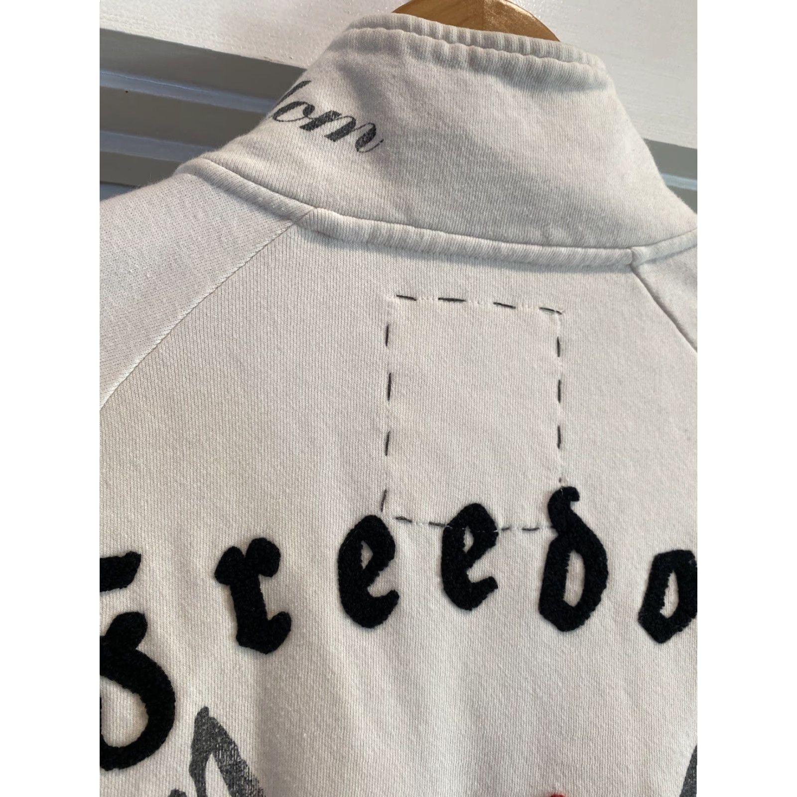 Guess Guess Jeans Cotton Freedom Race Track Jacket M Patches Embroidered Mens Medium White Size US 31 - 3 Thumbnail