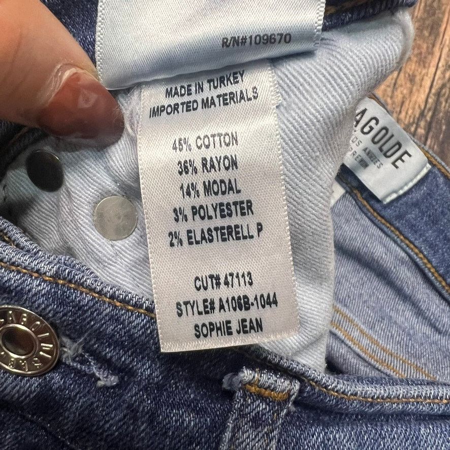 Agolde Agolde Women's Skinny Jeans Size 27 Medium Wash Frayed Hem Size 27" / US 4 / IT 40 - 3 Thumbnail