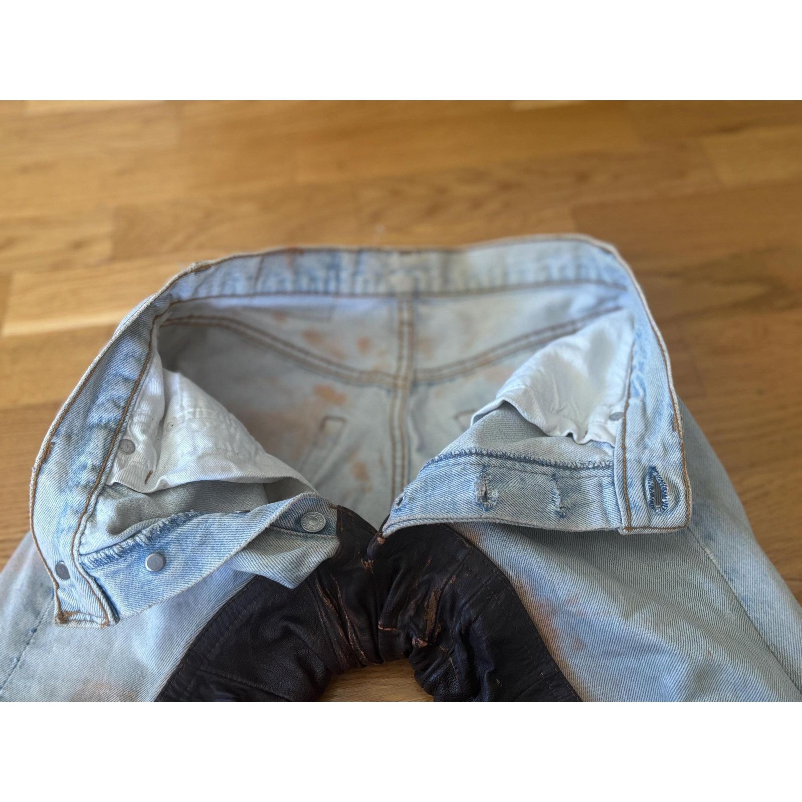 Levi's Vintage Levi's 501 Jeans: USA Made, Rodeo Leather Inlay Size US 27 - 9 Thumbnail