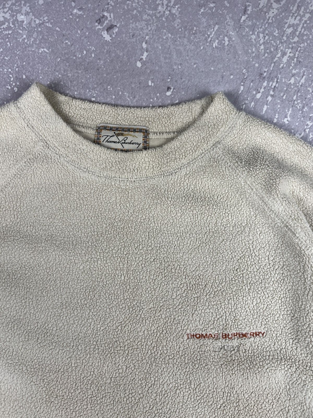 Burberry Vintage Y2K Thomas Burberry Sport Creamy Fleece Sweatshirt Size US S / EU 44-46 / 1 - 3 Thumbnail