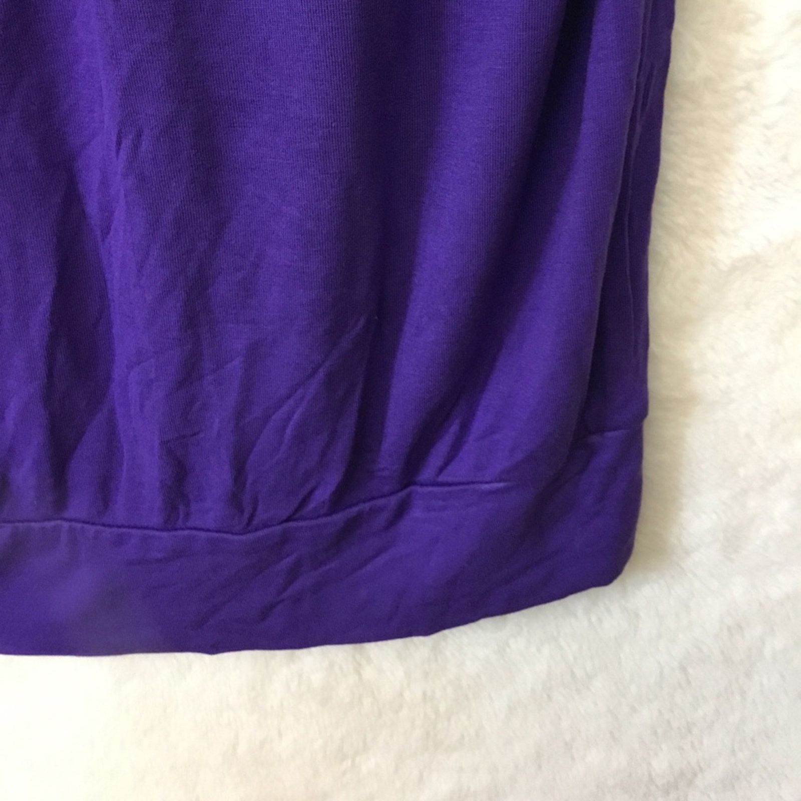 Bcbgmaxazria BCBGMaxAzria Purple Short Sleeve Top Size S / US 4 / IT 40 - 6 Thumbnail