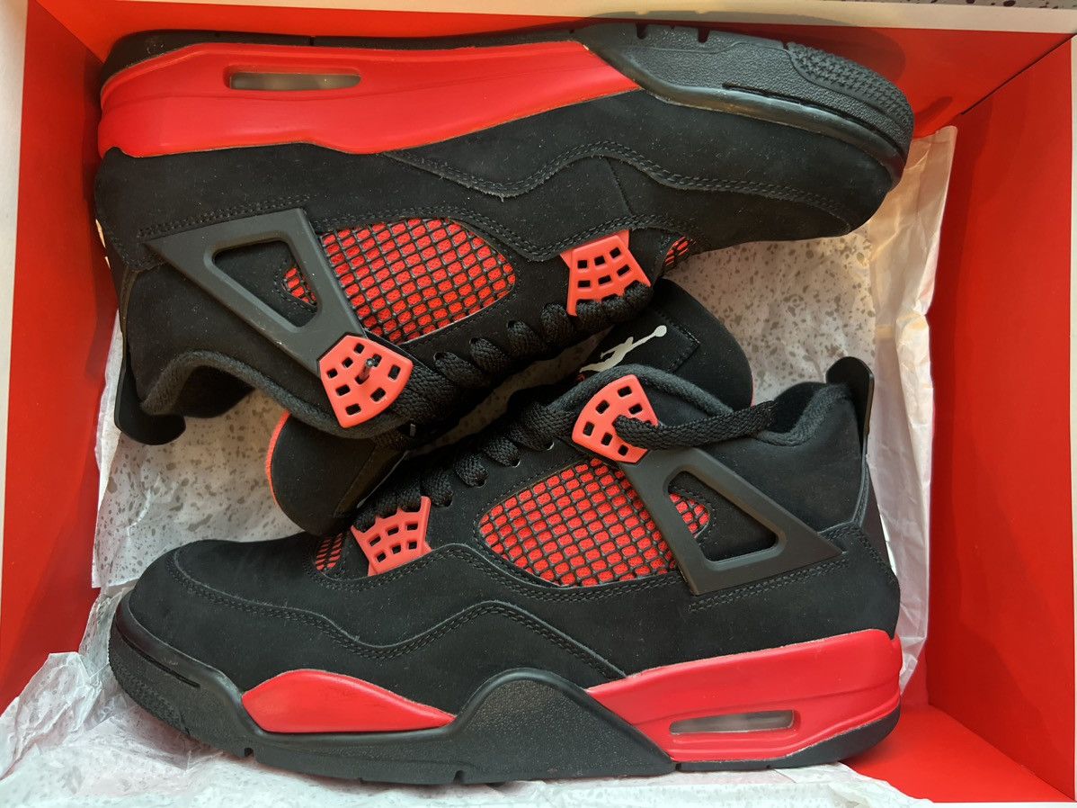 Jordan Brand × Nike Jordan 4 Red Thunder Size 9.5 VNDS Clean Size US 9.5 / EU 42-43 - 11 Thumbnail