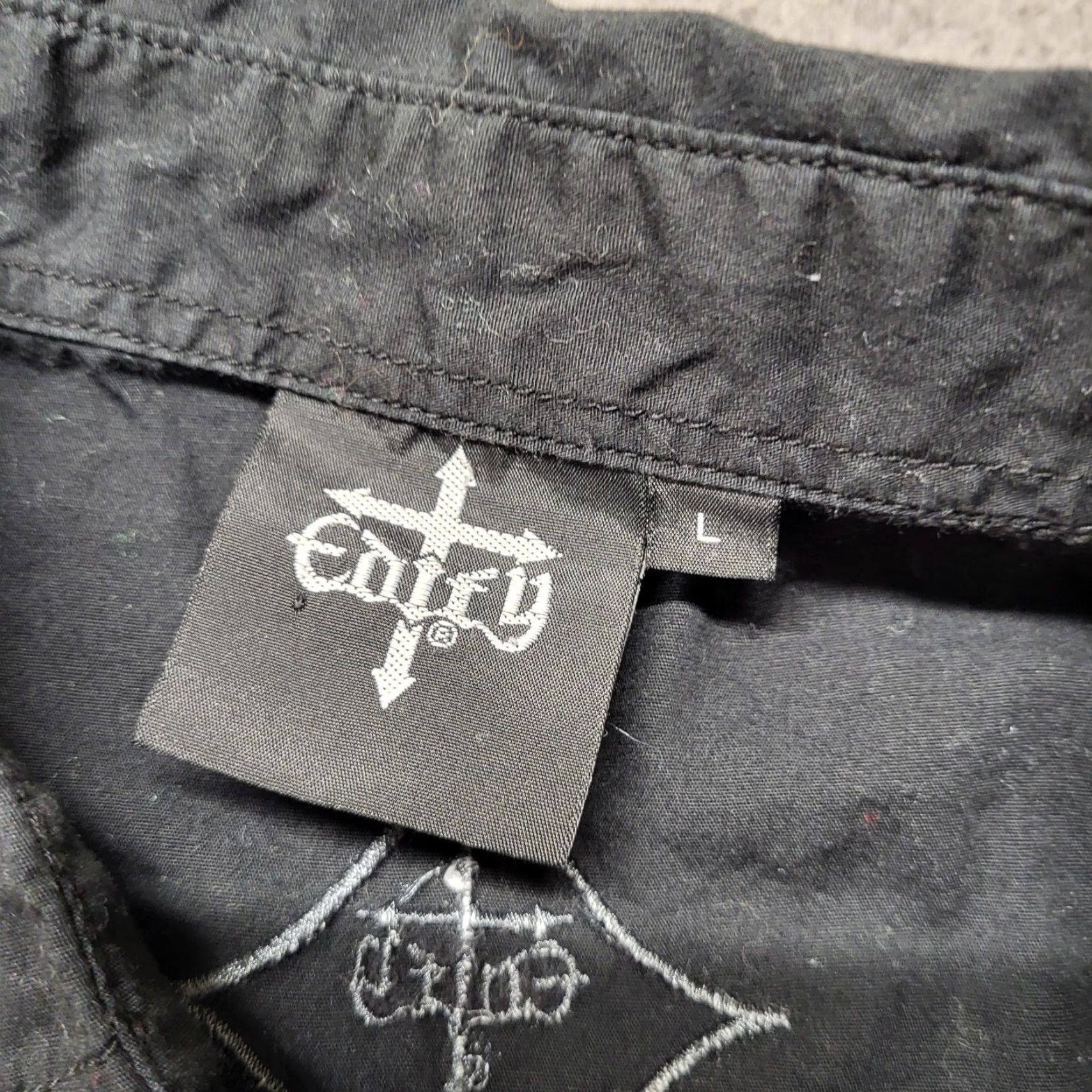 Vintage Edify Black Shirt Men’s Large Snap Down Jeremiah 29:11 Embroidered Western Shirt Mens Casual Western Size US L / EU 52-54 / 3 - 6 Thumbnail