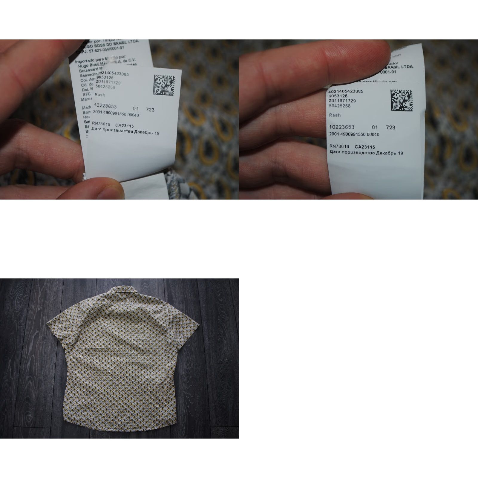 Hugo Boss HUGO BOSS SHIRT CASUAL SHORT SLEEVE SIZE L MENS 100% COTTON BUTTON-DOWN MULTICOLOR Size US L / EU 52-54 / 3 - 8 Thumbnail