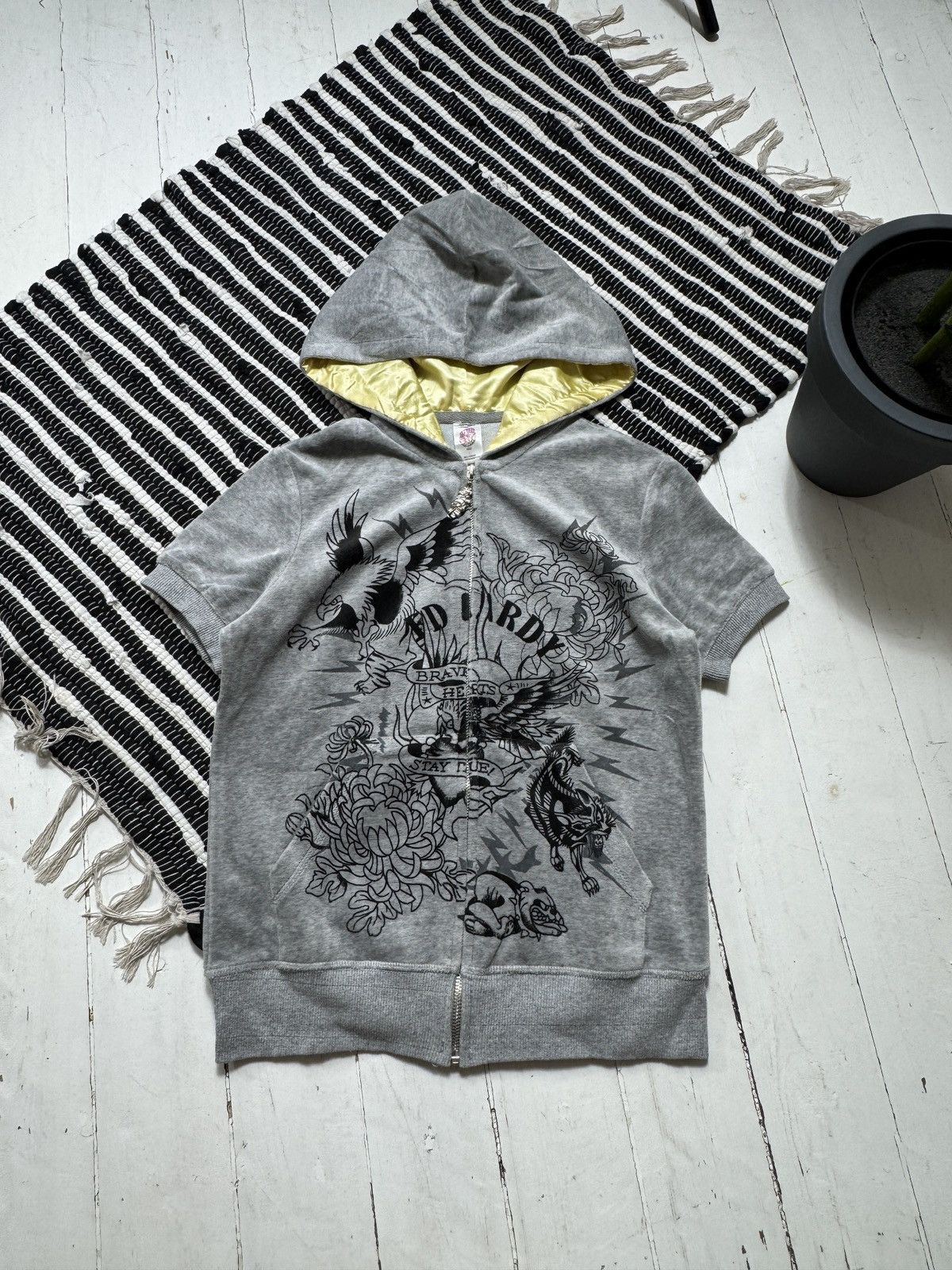 Ed Hardy VINTAGE ED HARDY VELOUR 2000s PRINTED TRACKSUIT / SET Size M / US 6-8 / IT 42-44 - 5 Thumbnail
