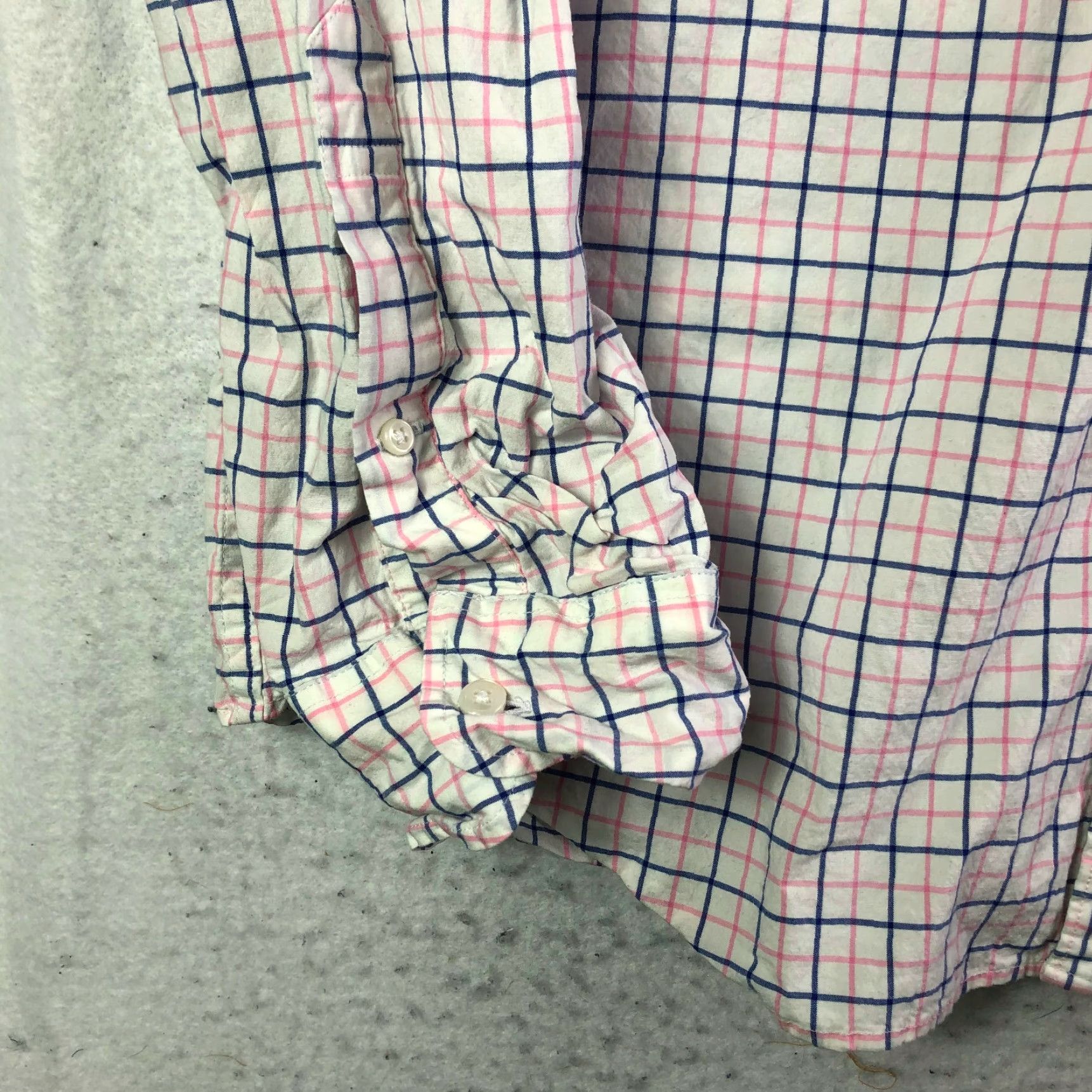 J.Crew J.Crew Slim Mens Large White Striped Long Sleeve Button Down Collar Shirt Size US L / EU 52-54 / 3 - 2 Thumbnail