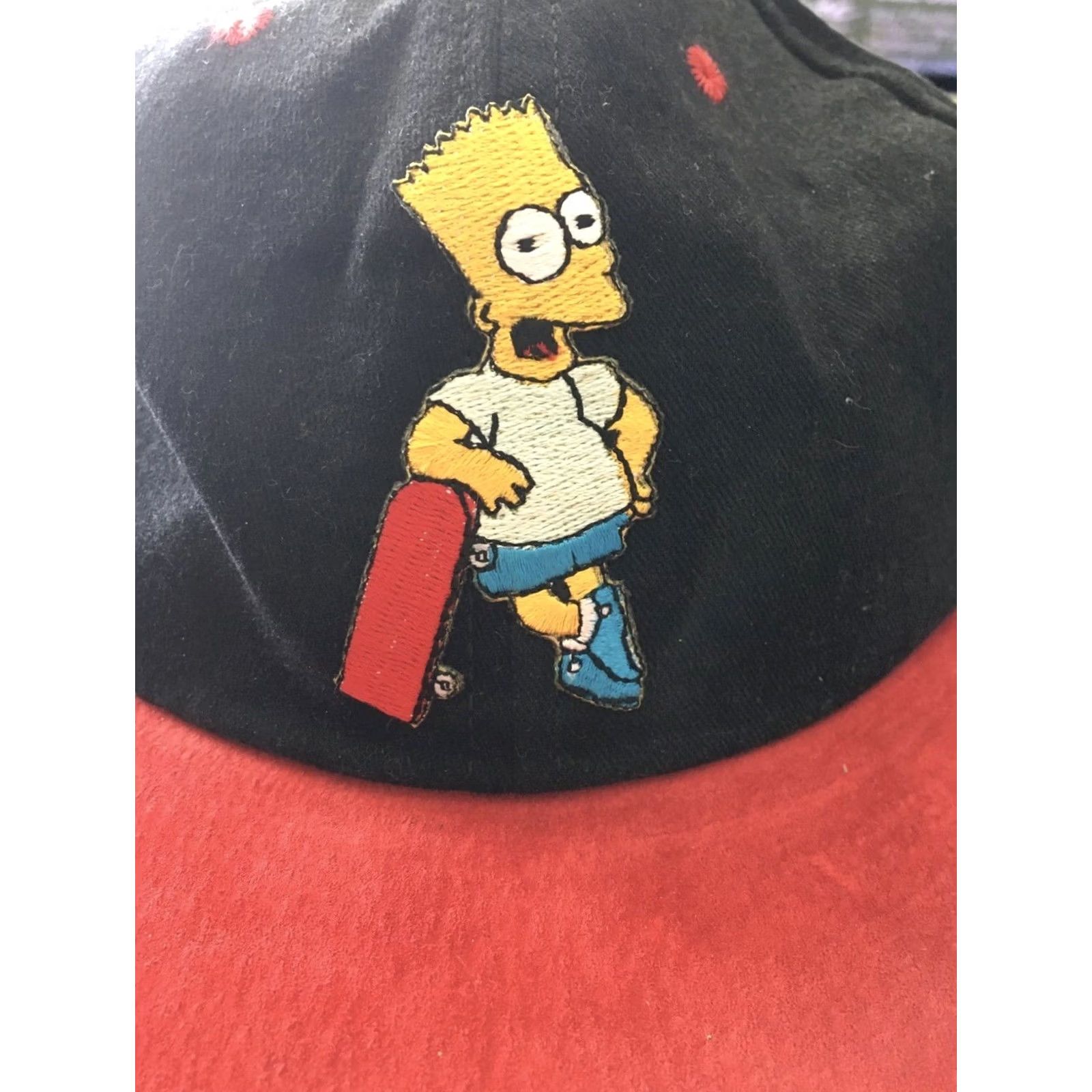 Vintage VINTAGE Matt Groening Bart Simpson Hat Snapback Embroidered RARE 1993 Skateboard Size ONE SIZE - 2 Thumbnail