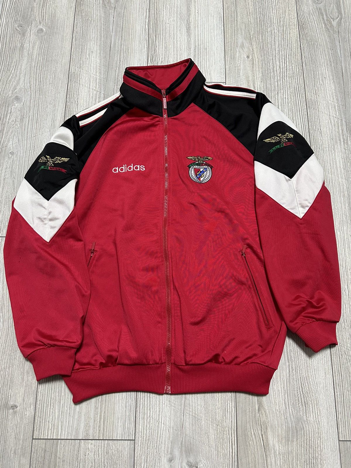 Adidas Vtg 90s ADIDAS Sport Lisboa BENFICA Track Suit Jacket Pants Size US M / EU 48-50 / 2 - 2 Thumbnail