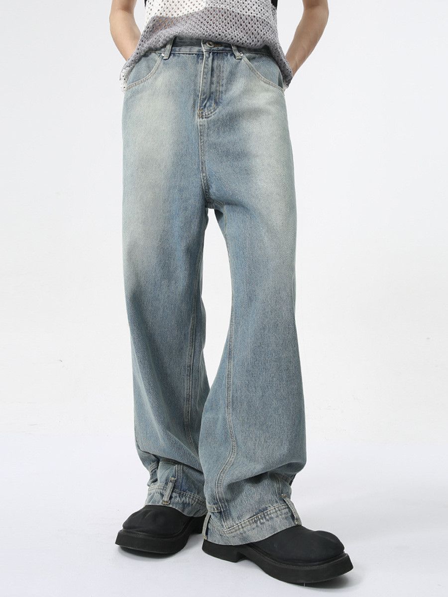 Japanese Brand Men's Japanese Retro Straight Leg Loose Flare Jeans Size US 32 / EU 48 - 1 Thumbnail