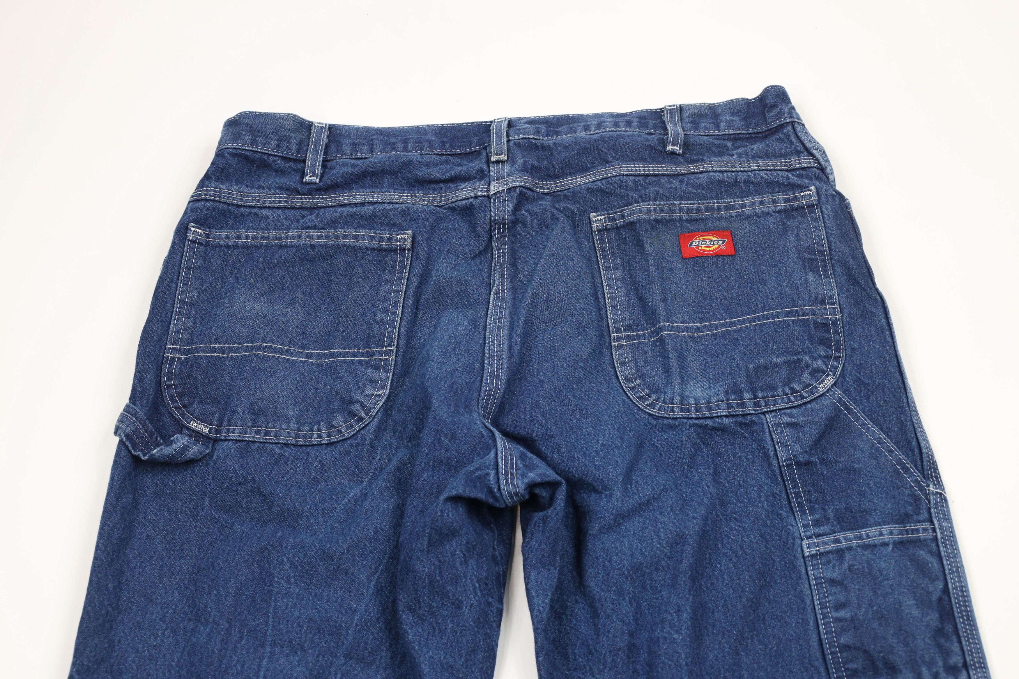 Dickies × Vintage Vintage Y2K Dickies Wide Leg Dungaree Denim Jeans Blue Size US 38 / EU 54 - 11 Thumbnail