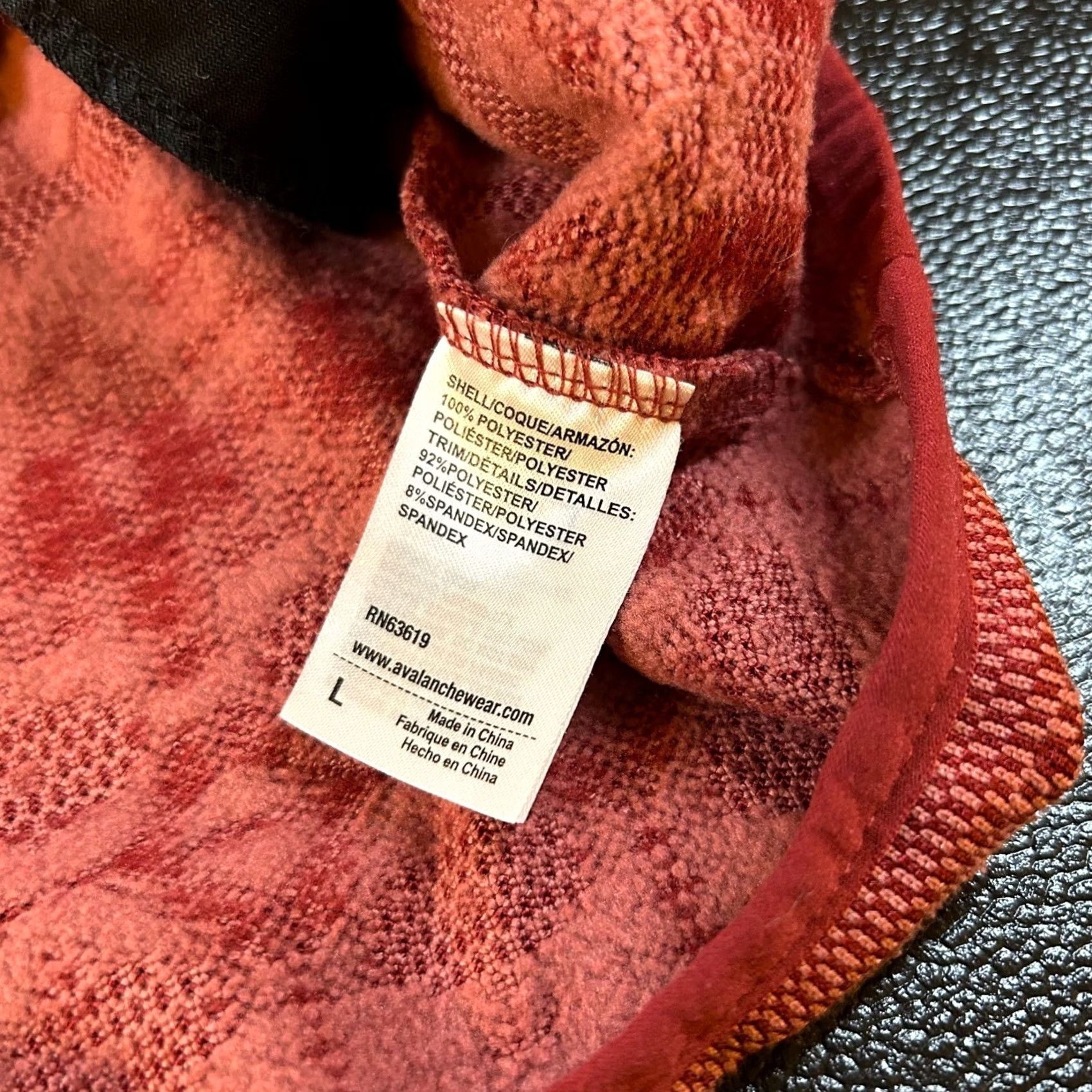 Avalanche Avalanche Pullover Mens Large Red Geometric Fleece Snap Neck Size US L / EU 52-54 / 3 - 6 Thumbnail