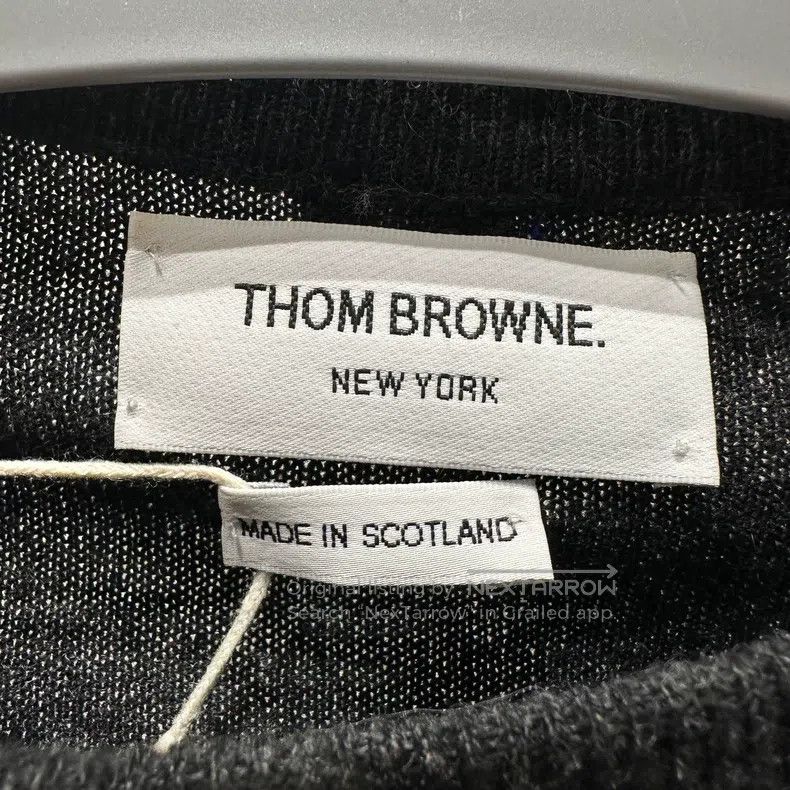 Thom Browne Thom Browne Four-Stripe Cashmere Long Sleeve Sweater Size XS / US 0-2 / IT 36-38 - 3 Thumbnail
