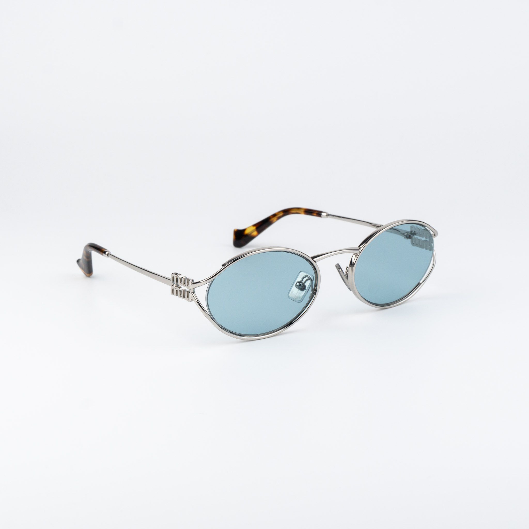 Miu Miu Miu Miu Women Sunglasses LOGO MU52YS 1BC20R NEW AUTHENTIC Size ONE SIZE - 4 Thumbnail