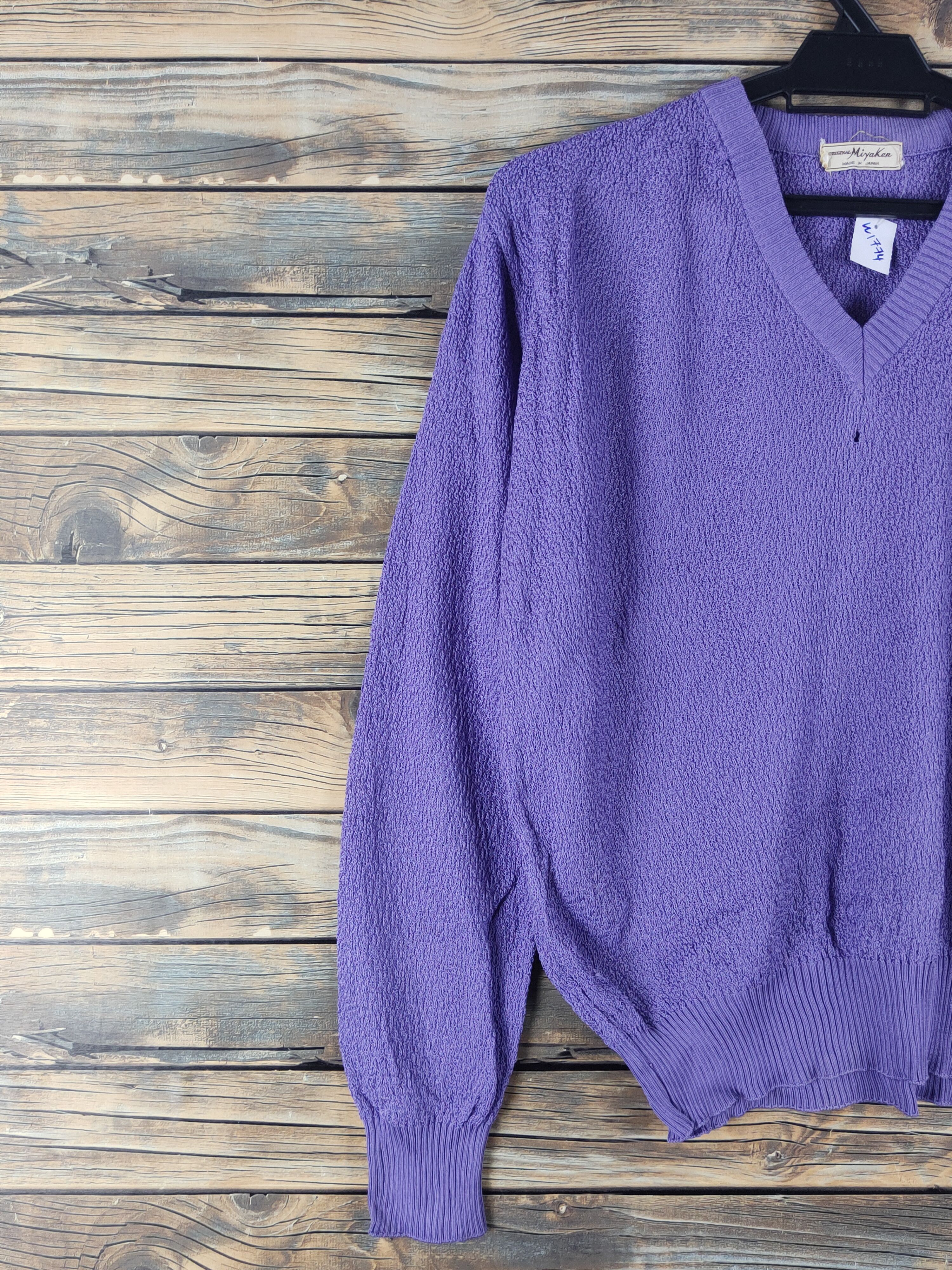 Vintage Miya Ken made in japan Purple Knitwear #W1774 Size US M / EU 48-50 / 2 - 4 Thumbnail