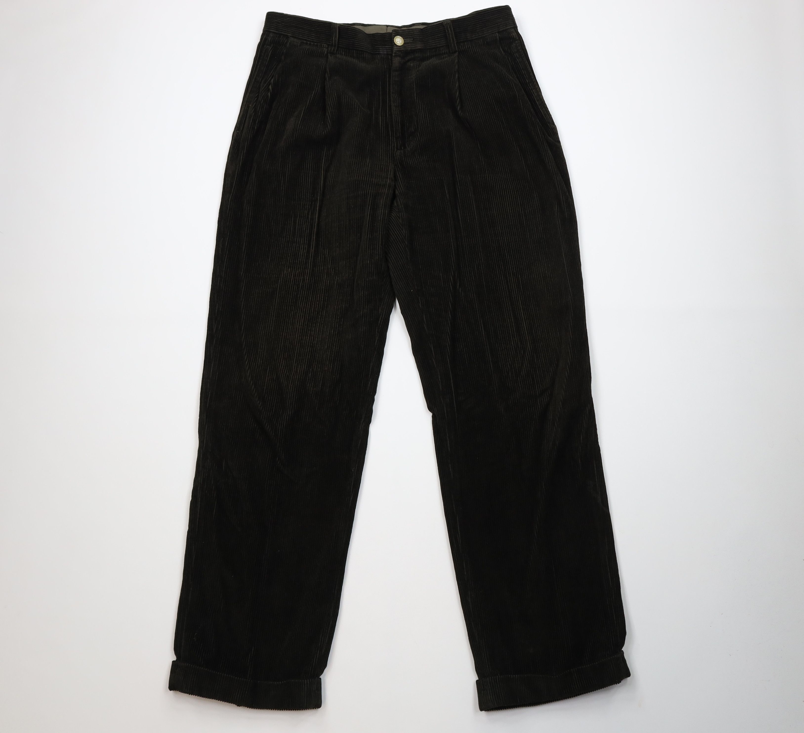 Nautica Vintage 90s Nautica Wide Leg Corduroy Chino Pants Green Size US 36 / EU 52 - 1 Thumbnail