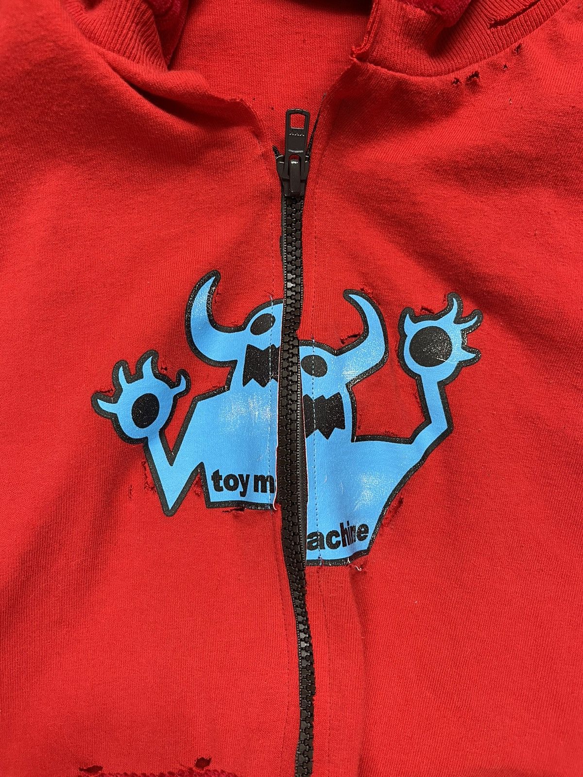 Chorley × Handmade × Toy Machine Chorley up cycled distressed velvet zip up hoodie-tee Size US L / EU 52-54 / 3 - 3 Thumbnail