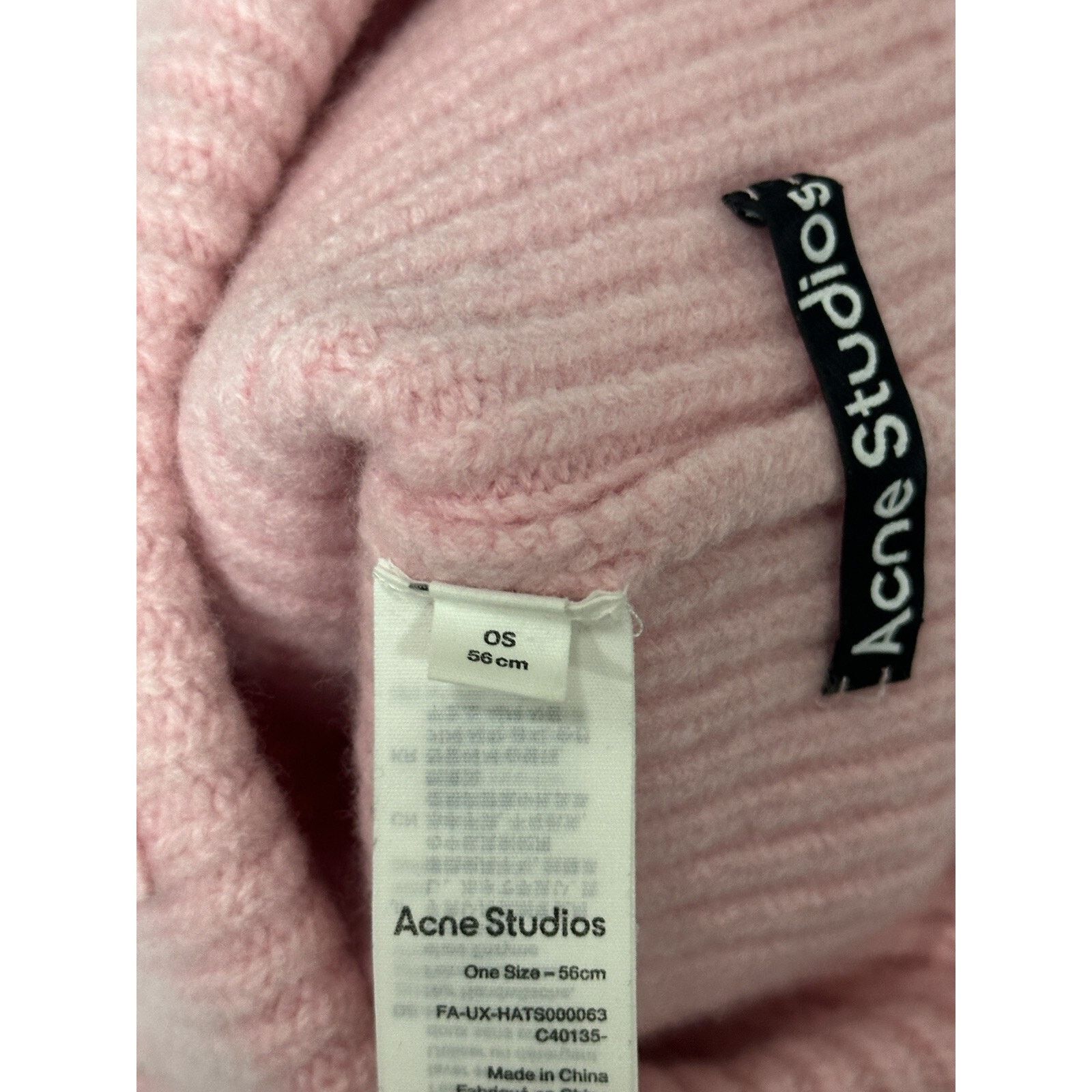 Acne Studios Acne Studios Face Logo Wool Pink Beanie Hat Size OS/56 Cm Size ONE SIZE - 6 Thumbnail