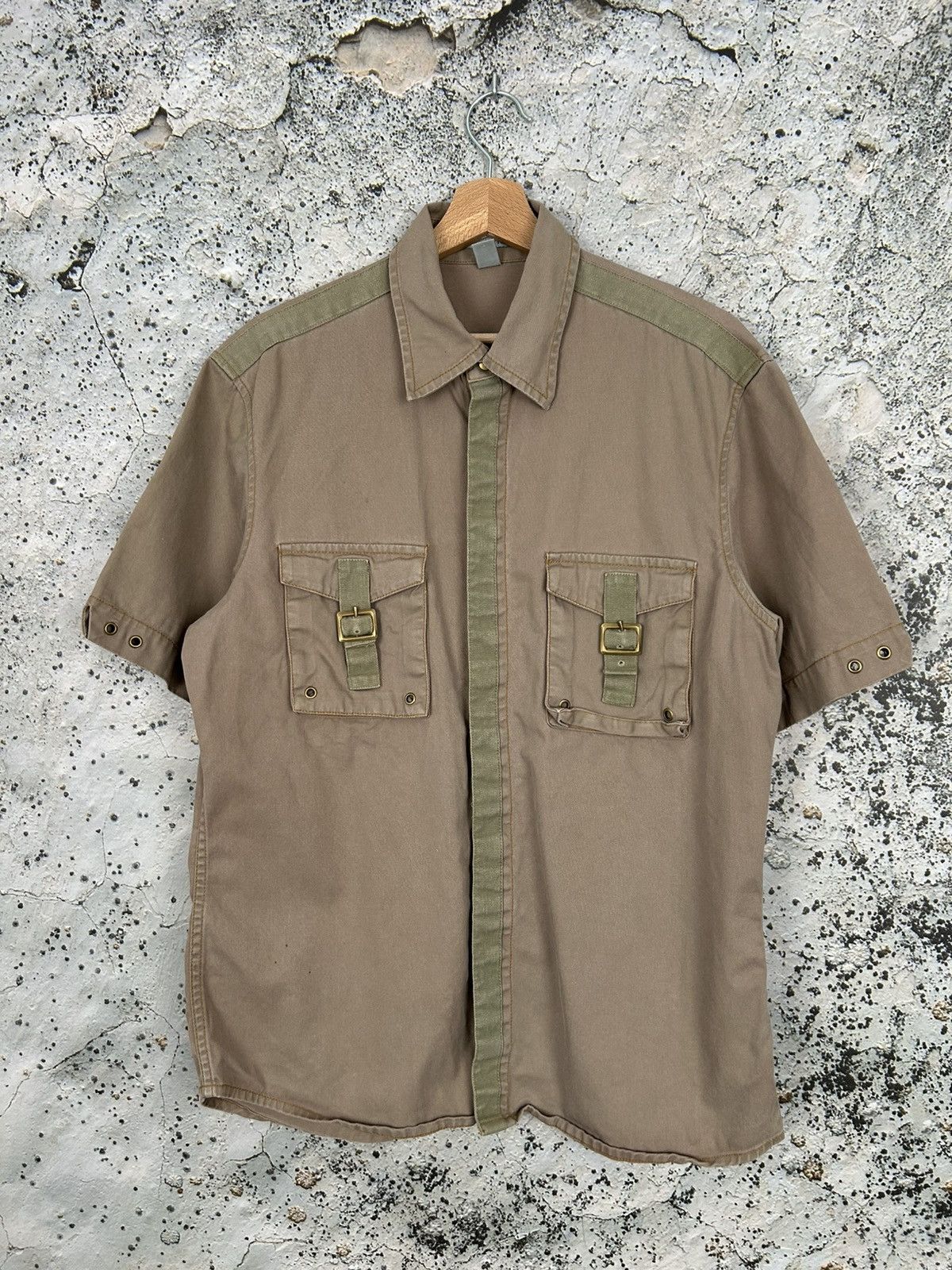 H&M Vintage Military Shirt Skate Baggy Rap Retro Hype Size US L / EU 52-54 / 3 - 1 Thumbnail