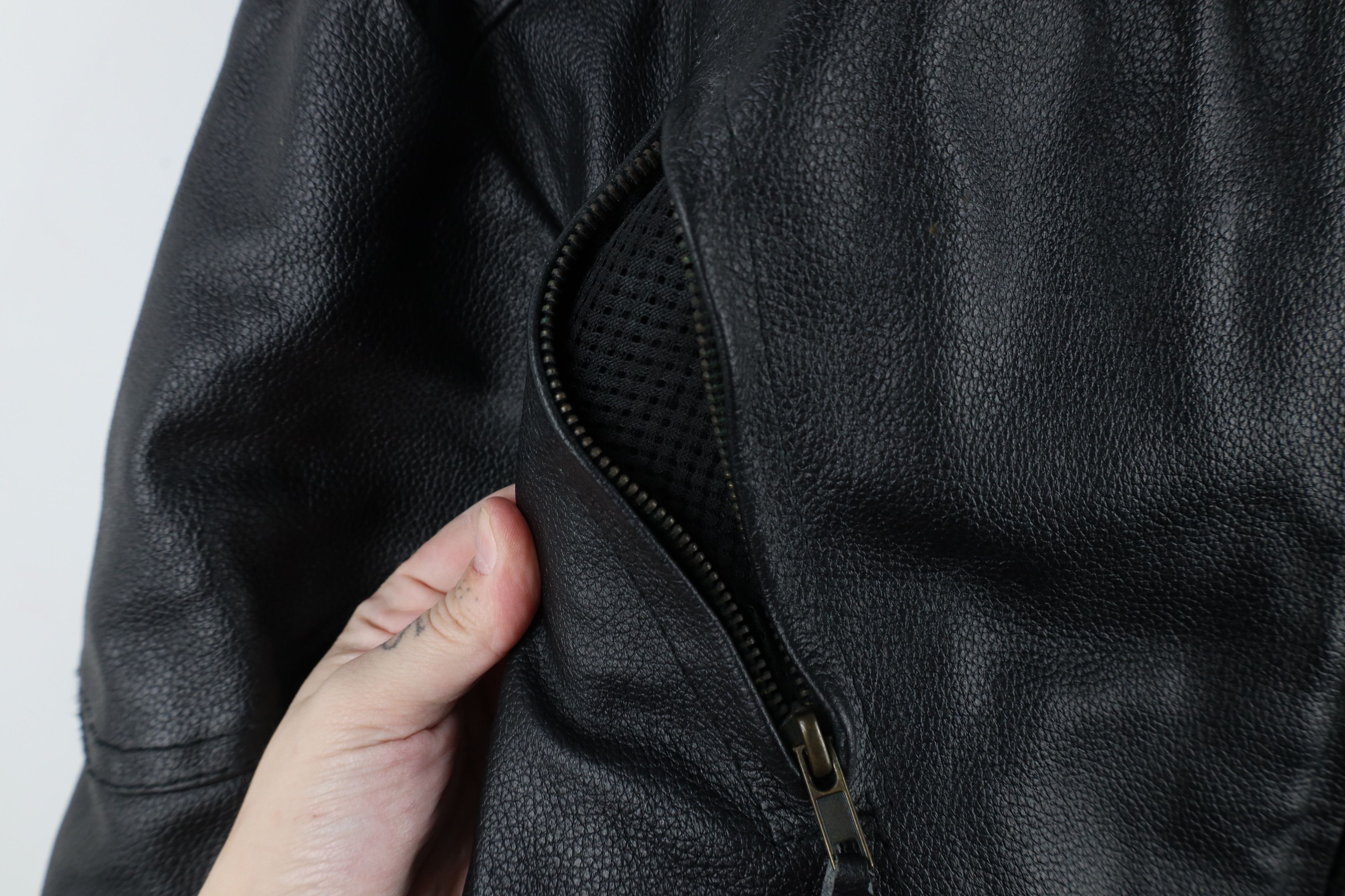 Vintage Vintage 90s Streetwear Leather Motorcycle Riding Jacket Size US XXL / EU 58 / 5 - 4 Thumbnail