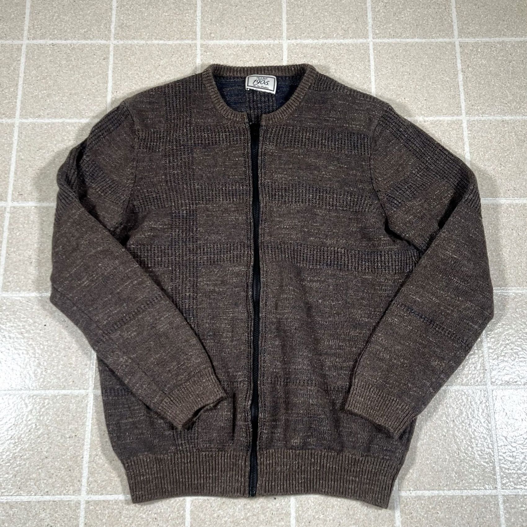 Jos. A. Bank VINTAGE Jos A Bank Full Zip Sweater Cardigan L Men Brown Preppy Adult Large Mens Size US L / EU 52-54 / 3 - 2 Thumbnail