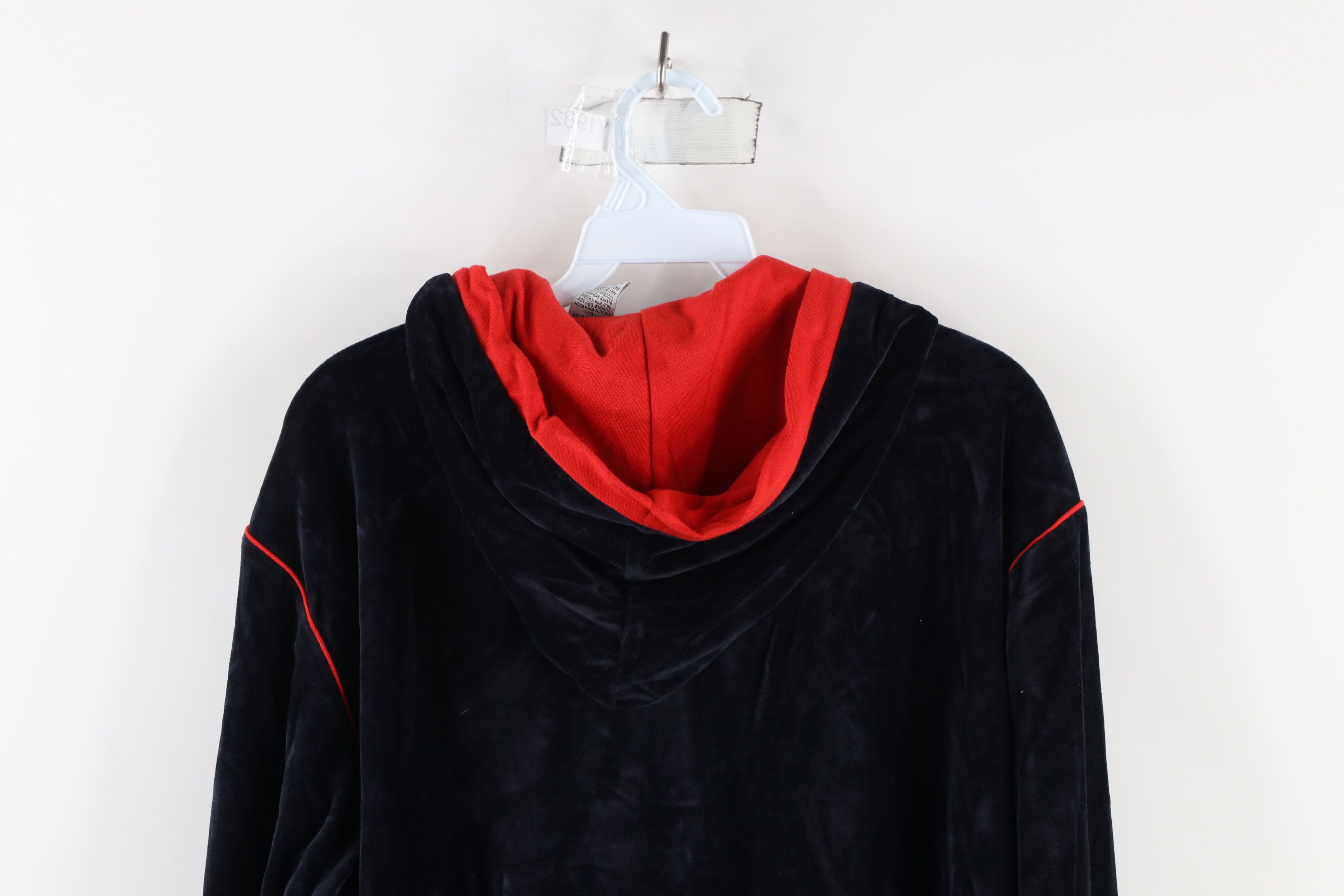 Vintage Vintage 70s Streetwear Blank Velvet Velour Hoodie Sweatshirt Size US L / EU 52-54 / 3 - 10 Thumbnail