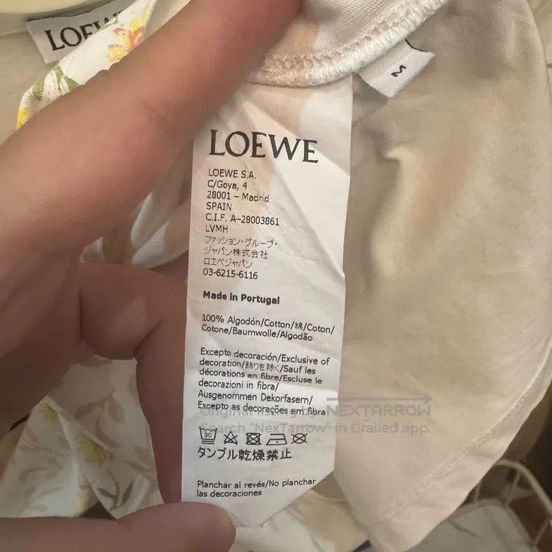 Loewe Loewe Black Embroidered Logo Pattern White Floral Short Sl Size M / US 6-8 / IT 42-44 - 3 Thumbnail