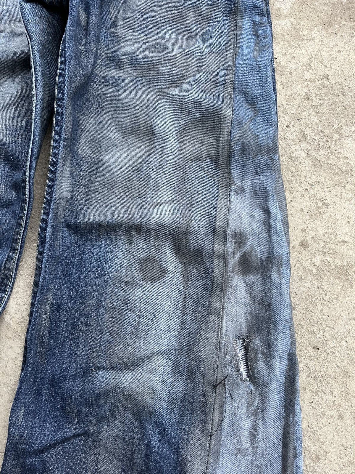 20471120 × If Six Was Nine × Japanese Brand Dirty Painted Distressed Thrashed Faded Baggy Jeans Y2K Size US 28 / EU 44 - 8 Thumbnail