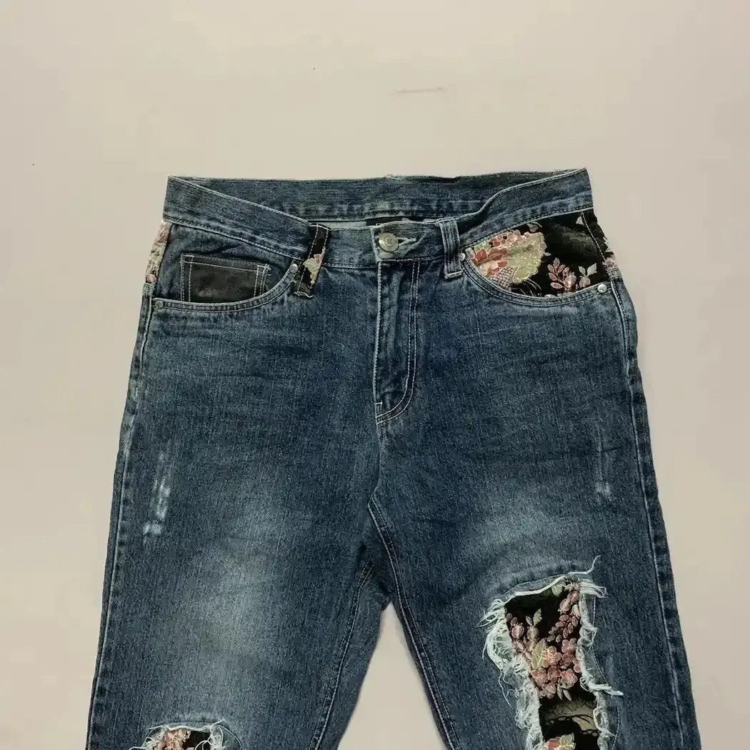 Kaihara Denim Vintage Gumu Patch Work Style Denim Pants W32 L33 Size US 32 / EU 48 - 3 Thumbnail
