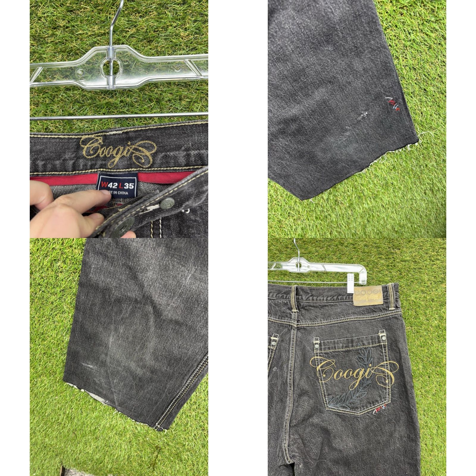Coogi VINTAGE COOGI Jeans Mens 42 Hip Hop 90s 2000s Y2K Grunge Embroidered Logo Baggy 5-Pocket Denim Black Mens Jeans Size US 42 / EU 58 - 9 Thumbnail