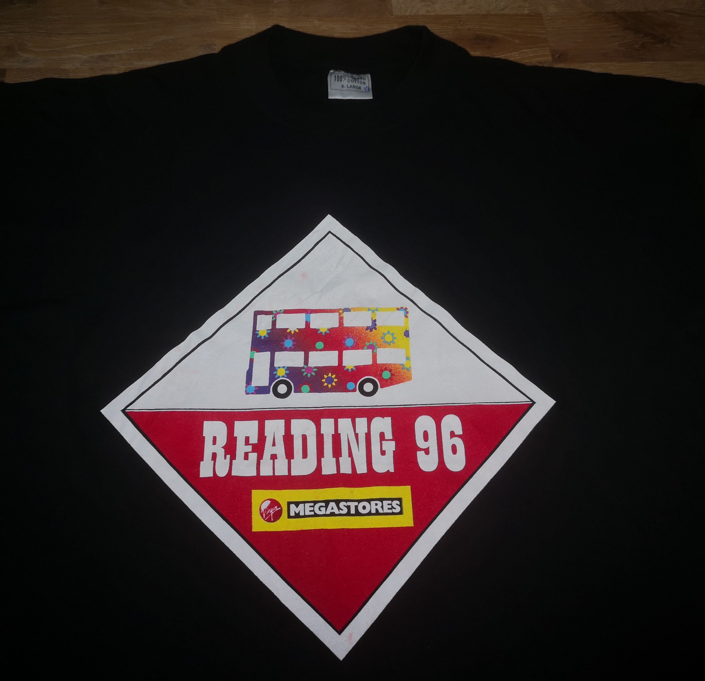 Band Tees × Vintage Vintage 90s Virgin Megastore Reading 1996 Crew Promo T Shirt Size US XL / EU 56 / 4 - 3 Thumbnail