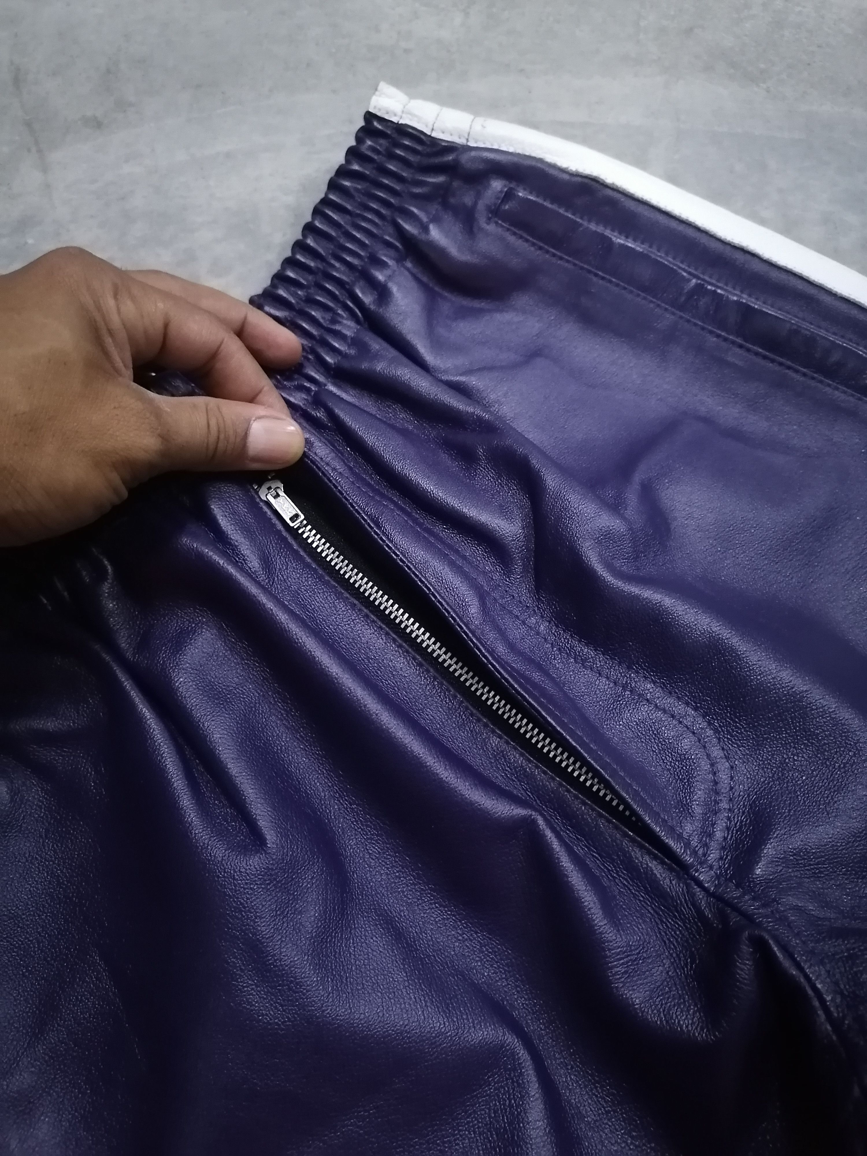 Japanese Brand × Leather Scarabei Side Line Ankle Zipper Leather Pants Size US 32 / EU 48 - 6 Thumbnail