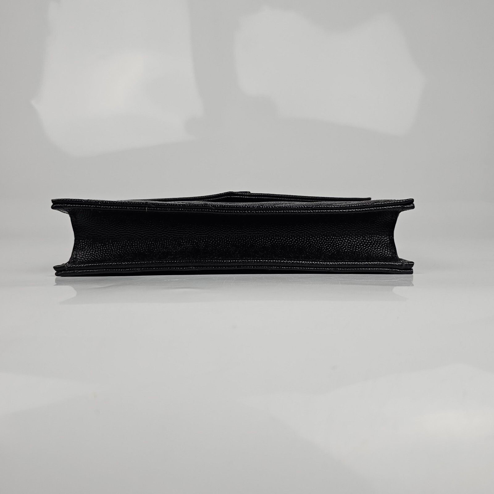 Saint Laurent Paris SAINT LAURENT Cassandre Envelope Black Grained Leather Chain Size ONE SIZE - 9 Thumbnail