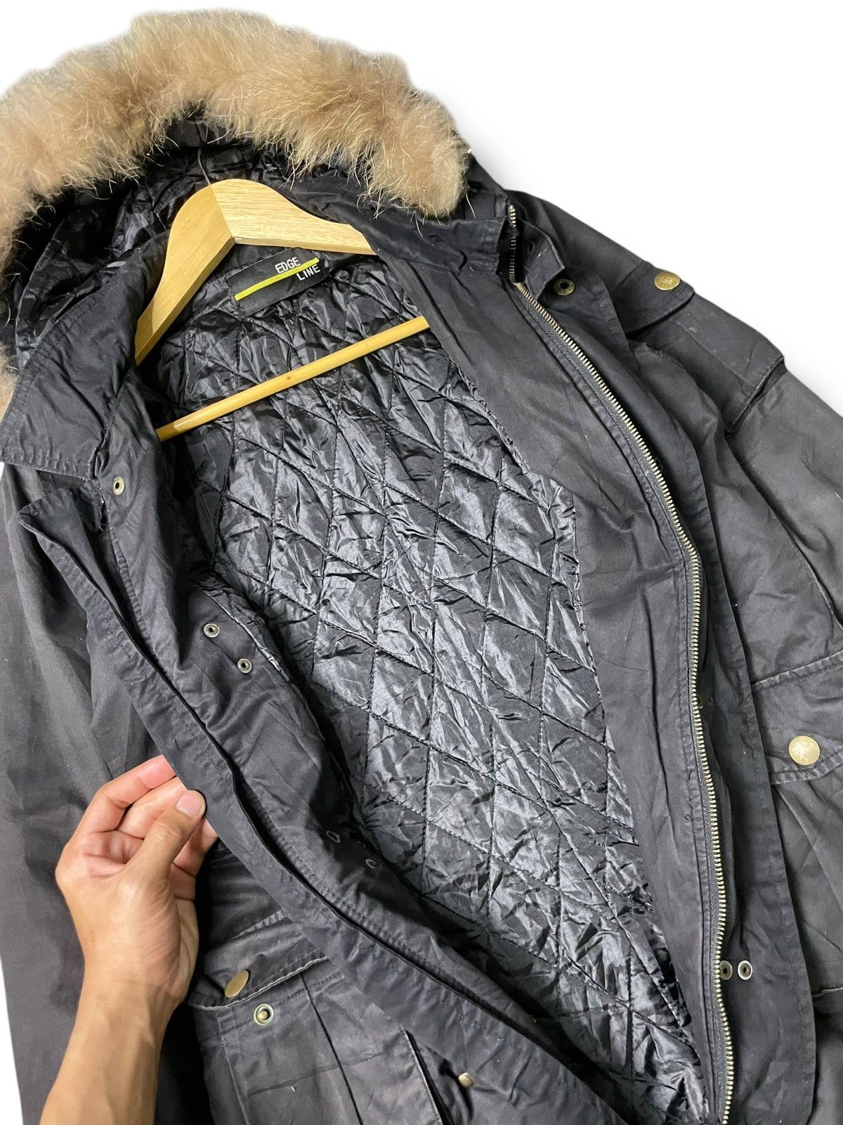 If Six Was Nine × Japanese Brand × Le Grande Bleu (L.G.B.) Edge Line Brand Long Duffle Jacket with Fur (67) Size US XXS / EU 40 - 10 Thumbnail