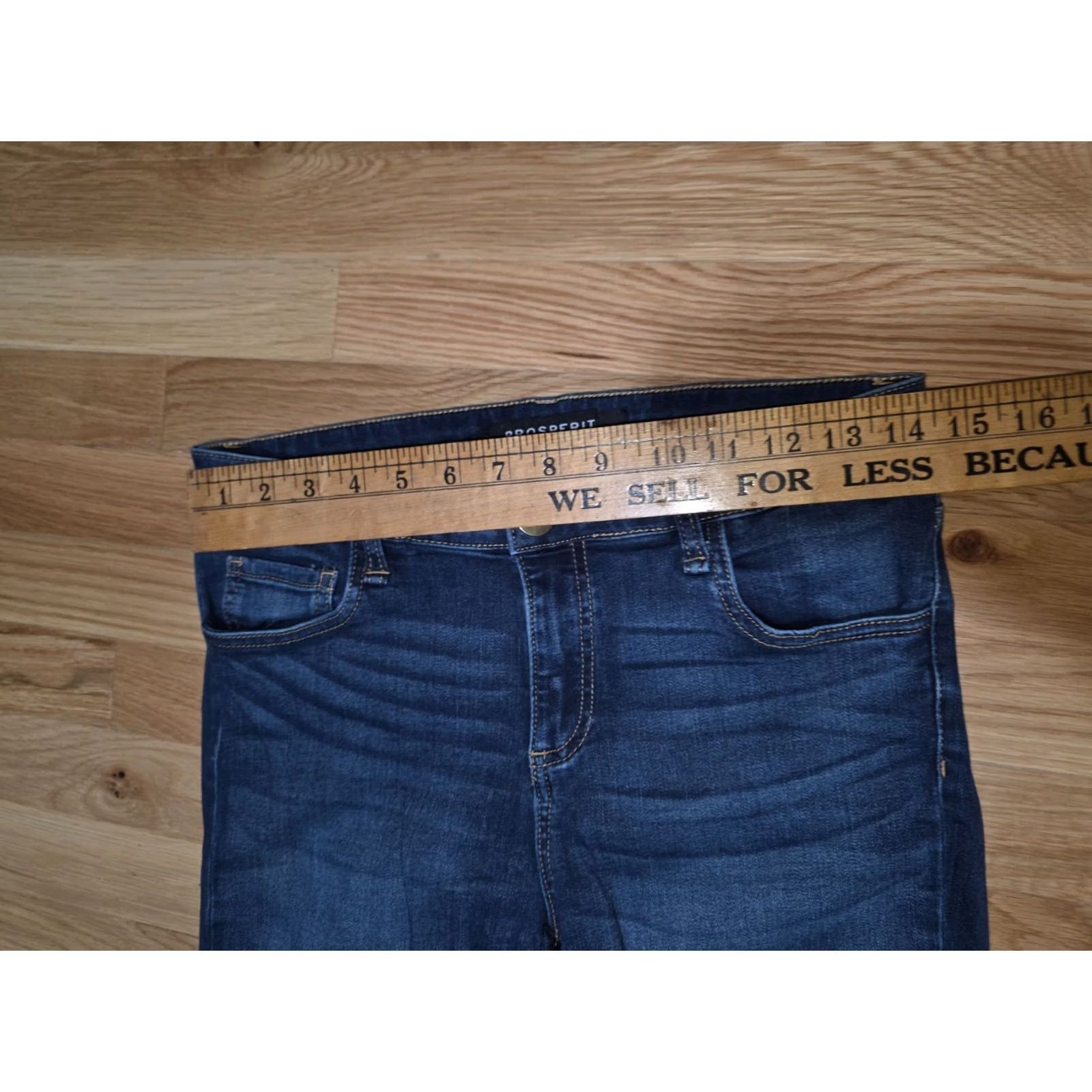 Denime Prosperit Jeans Women's Size 28 Blue Denim 5-Pocket Low Rise Ankle Stretch Cotton Shirt? Size 28" / US 6 / IT 42 - 6 Thumbnail