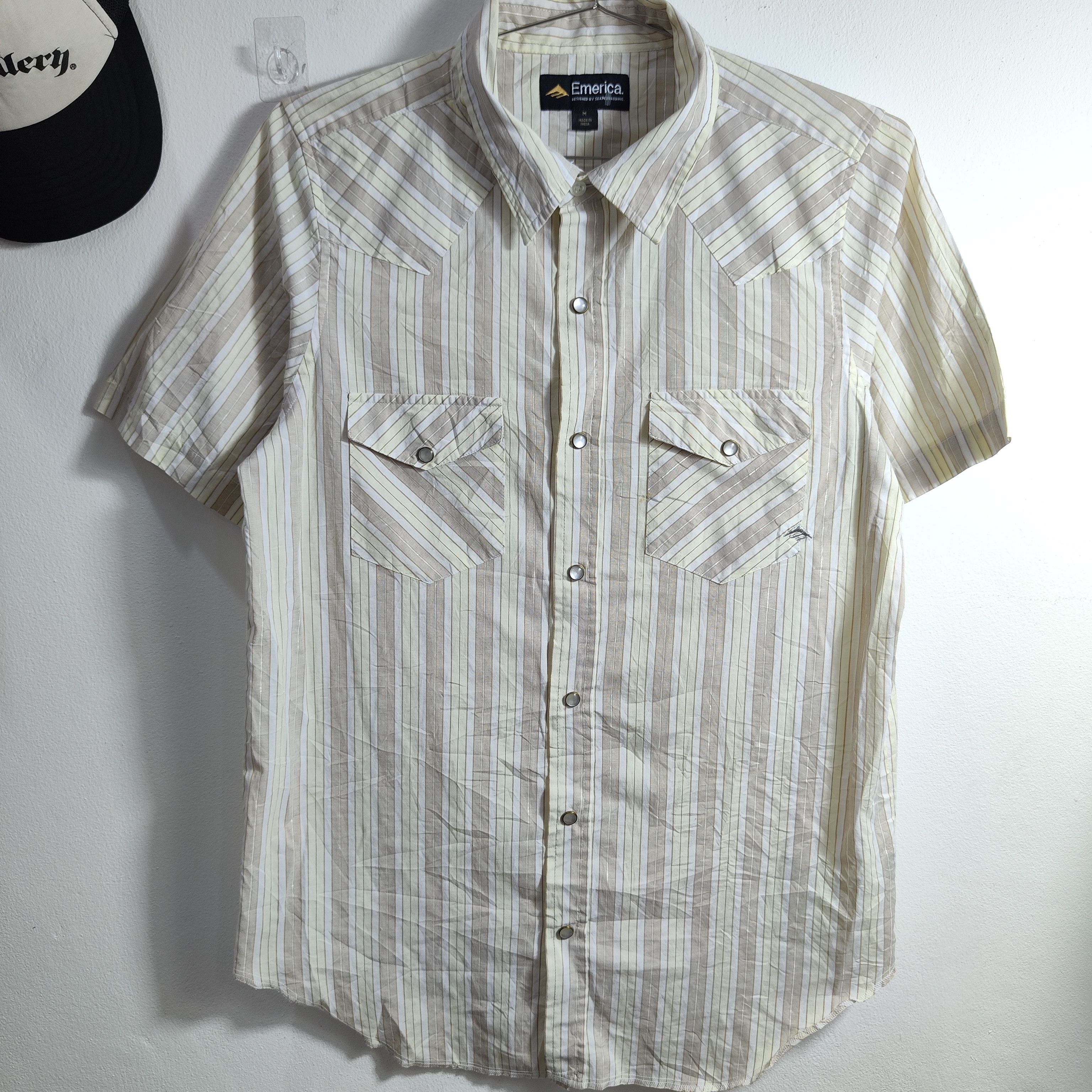 Emerica Emerica shirt Cream Large Pearl Snap Skatebord western Size US L / EU 52-54 / 3 - 2 Thumbnail
