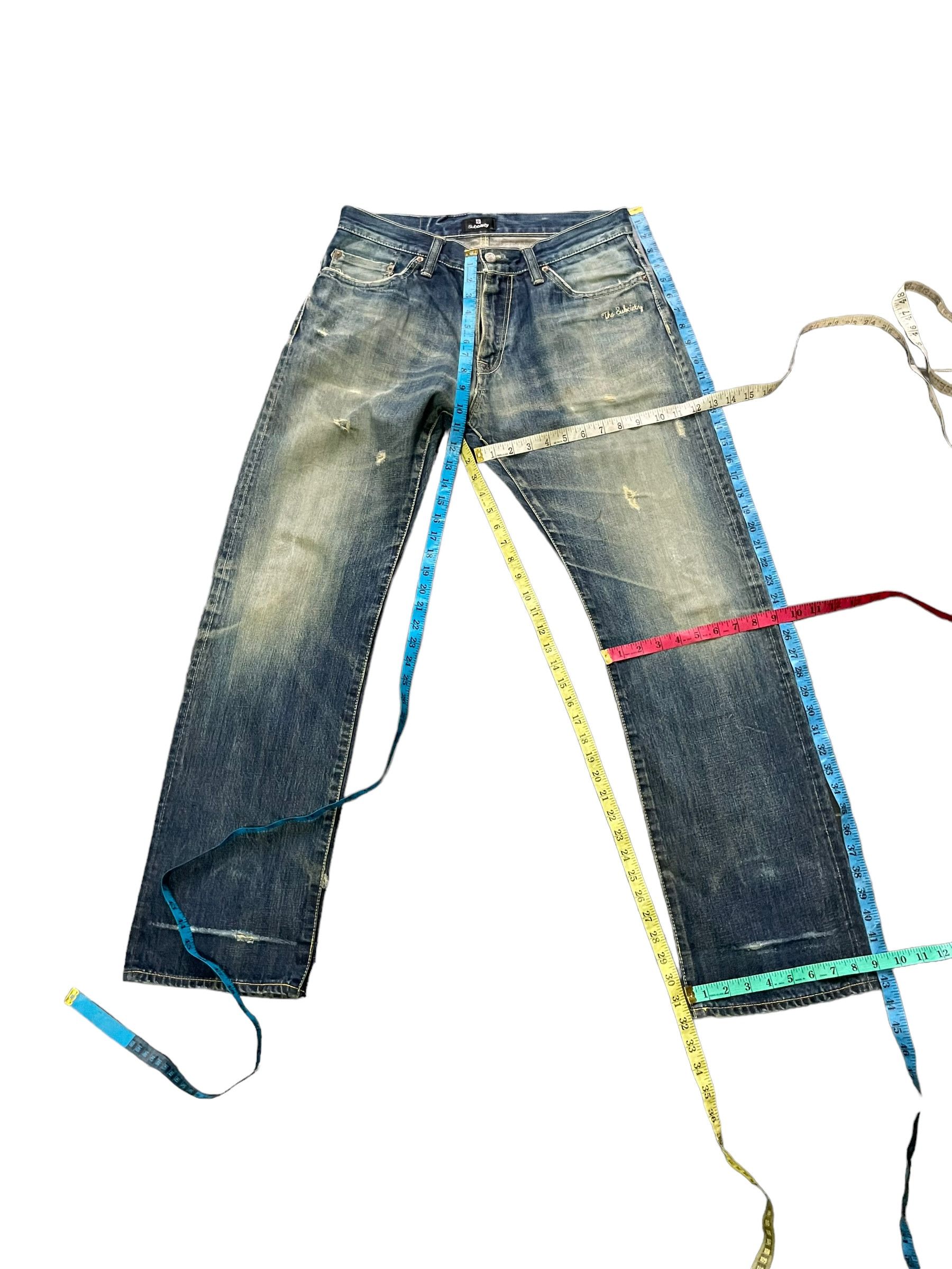 Japanese Brand Vintage Subciety Selvedge Distresed Denim Size US 34 / EU 50 - 7 Thumbnail