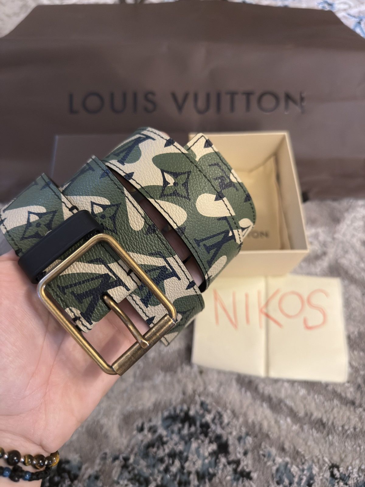 Louis Vuitton × Takashi Murakami Louis Vuitton x Takashi Murakami Monogramouflage Belt Size 32 - 1 Thumbnail