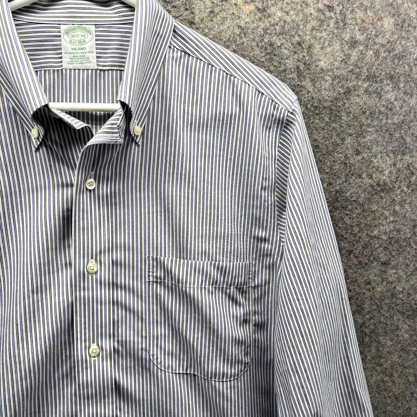 Brooks Brothers Brooks Brothers Shirt Men 15.5 33 Adult Pink Casual Button Down Milano Preppy Striped Long Sleeve Button-Up Collared 40 in Chest Regular Size US L / EU 52-54 / 3 - 4 Thumbnail