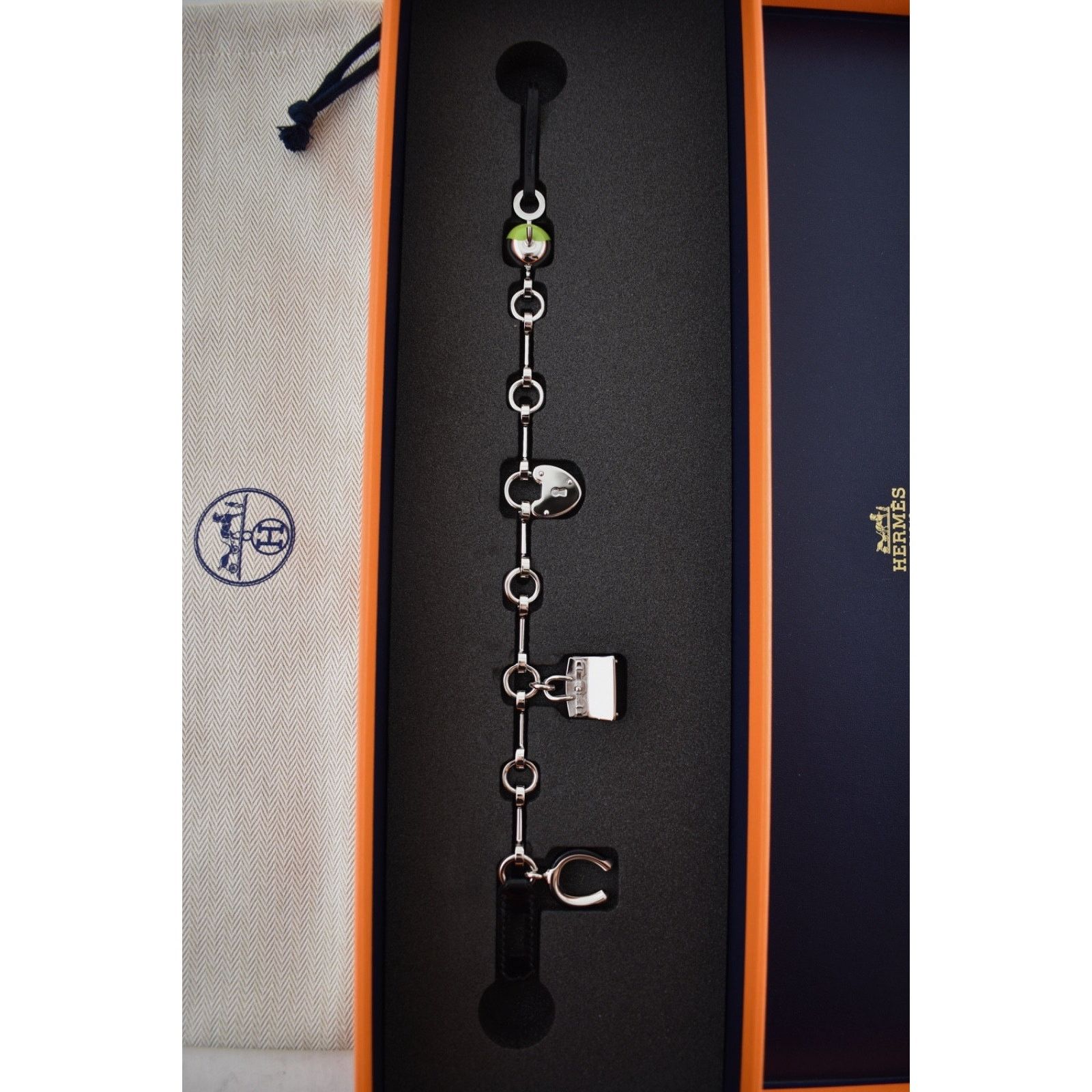 Hermes Hermes Bijou De Sac Charm Green Apple Silver Birkin Kelly Size ONE SIZE - 14 Thumbnail