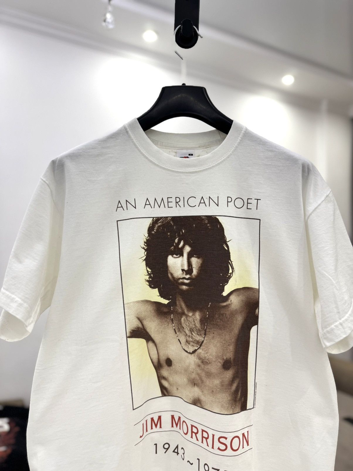 Band Tees Vintage 1999 The Doors Jim Morrison Portrait Printed Tee Size US M / EU 48-50 / 2 - 3 Thumbnail