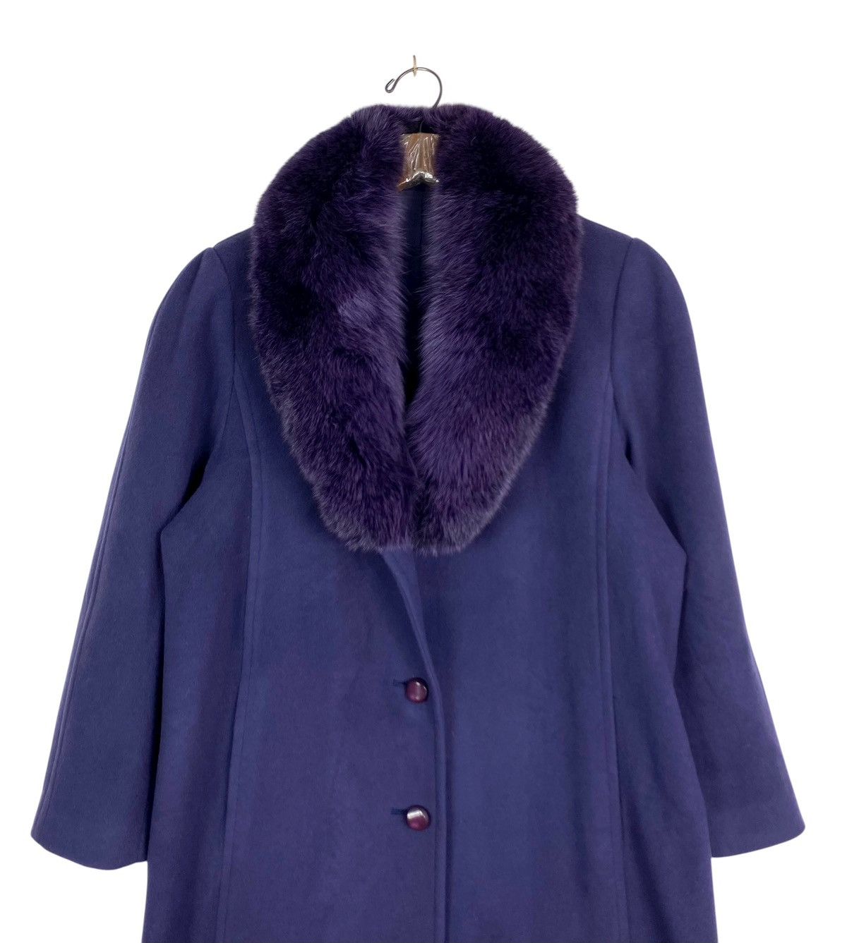 Vintage Rare‼️ Vtg Caverni Gramigni Wool Coat Fox Fur Shawl Collar Size M / US 6-8 / IT 42-44 - 2 Thumbnail