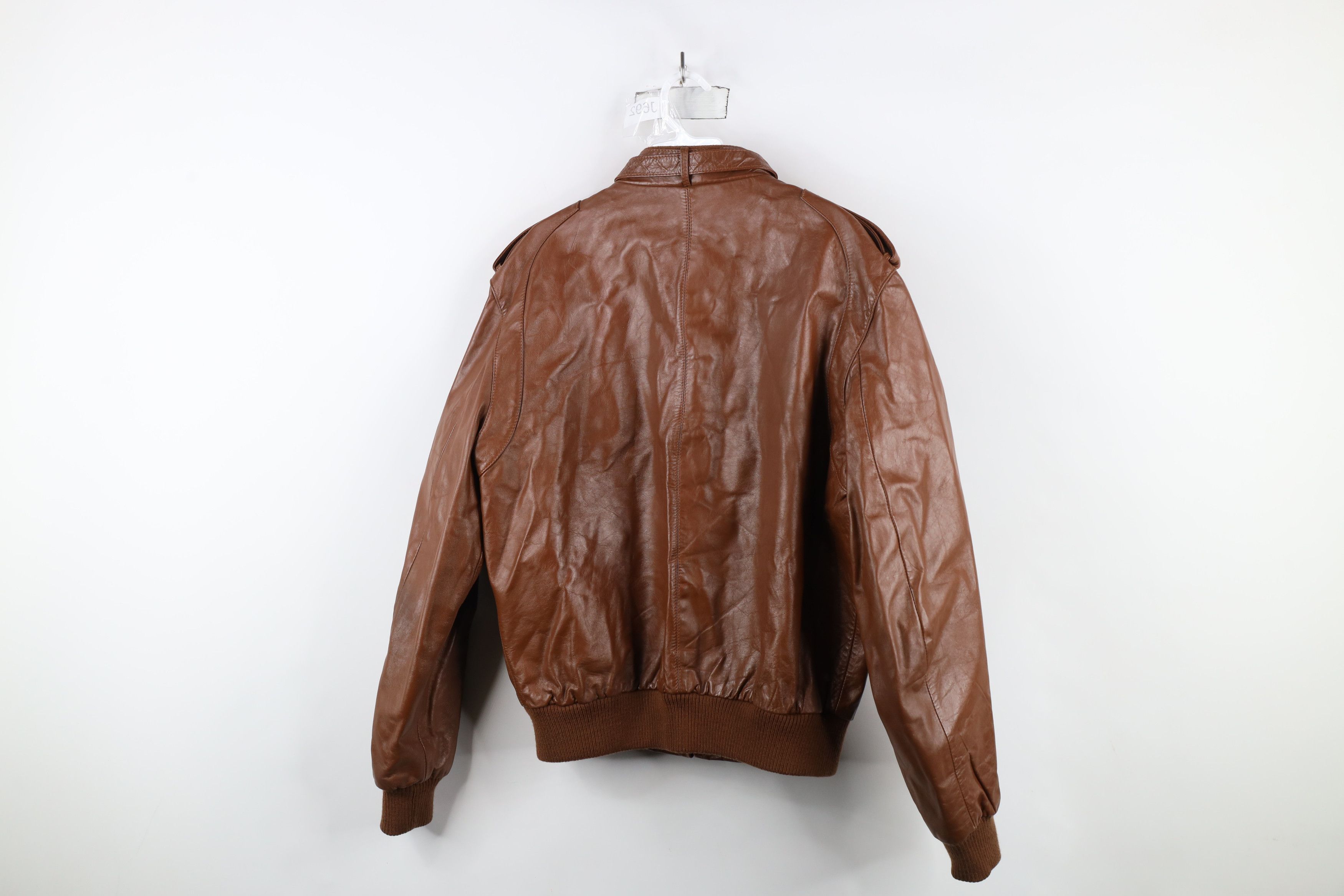 Vintage Vintage 70s 80s Streetwear Cafe Racer Bomber Jacket Brown Size US L / EU 52-54 / 3 - 14 Thumbnail