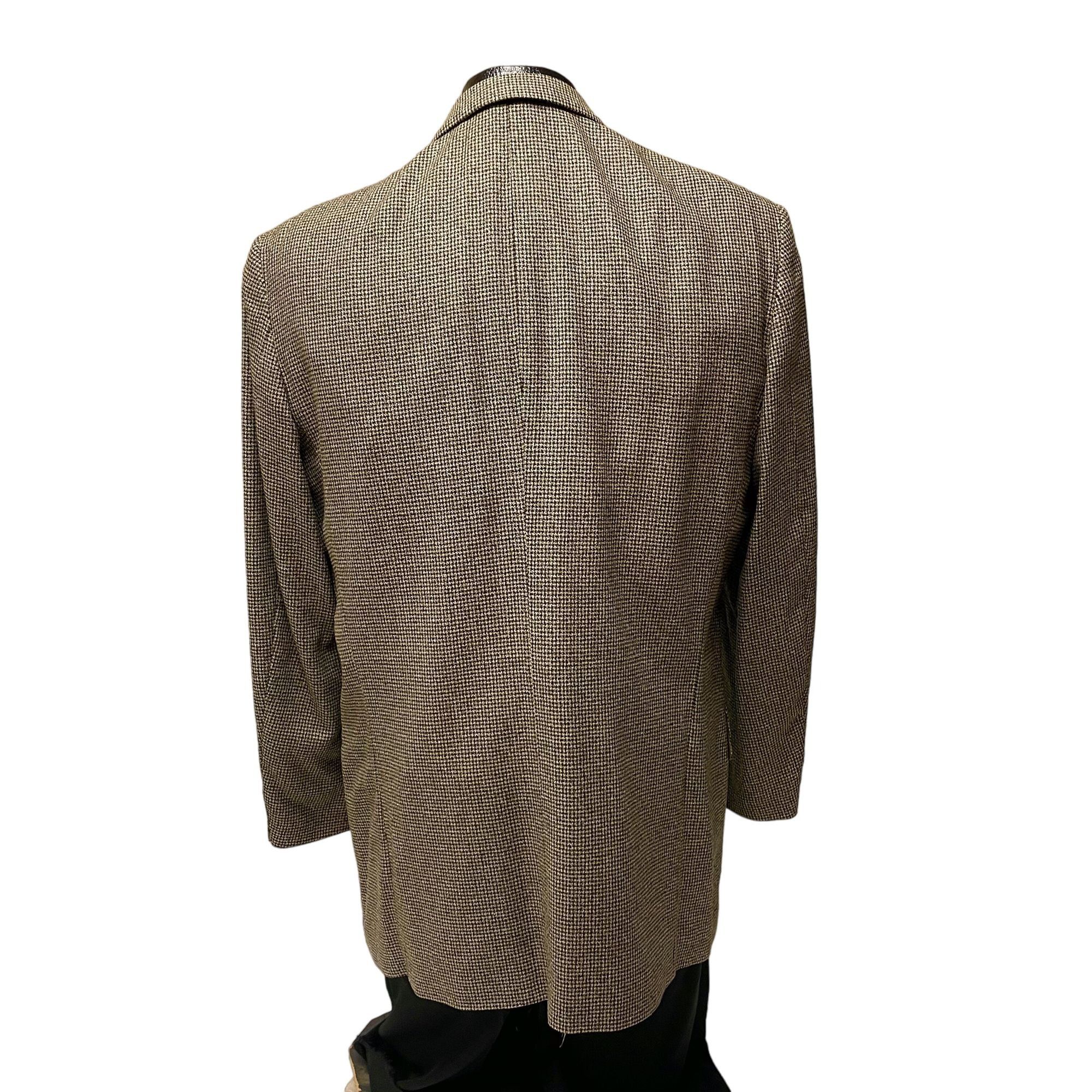 Robert Stock Robert Stock Black Gold Sport Coat CHECK Silk Wool Jacket Size 42L - 10 Thumbnail